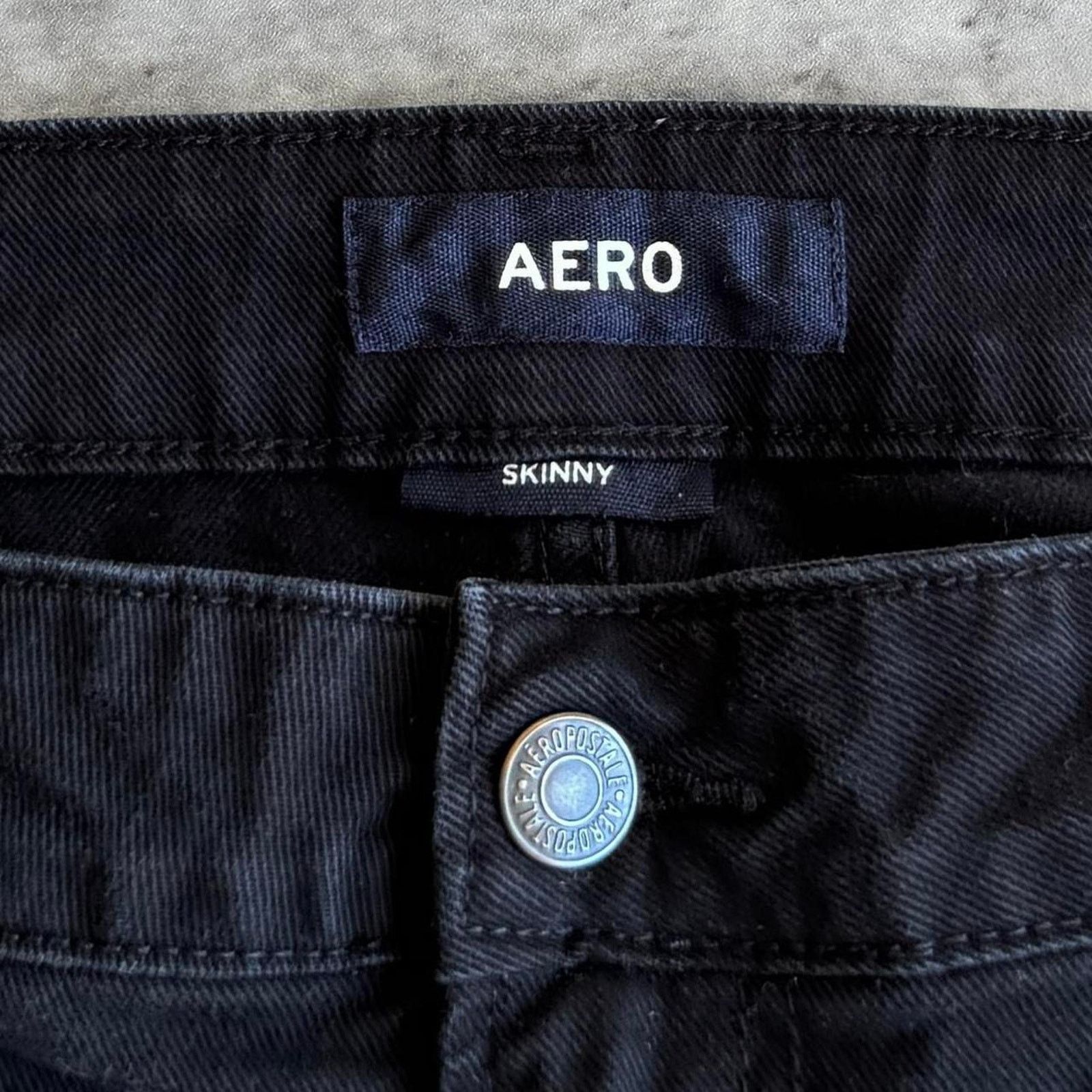 Aeropostale × Vintage Vintage Y2K AERO Essential Black Opium Stacked Skinny Jeans Size US 38 / EU 54 - 4 Thumbnail