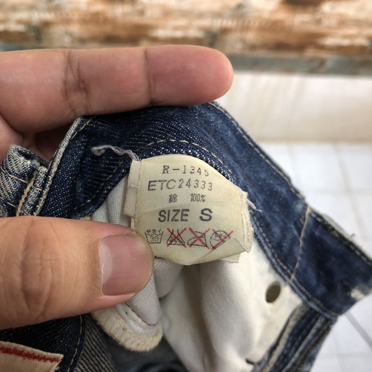 Japanese Brand D RNASlang Japan Distressed ripped buckle back Denim #A2154 Size US 30 / EU 46 - 25 Thumbnail