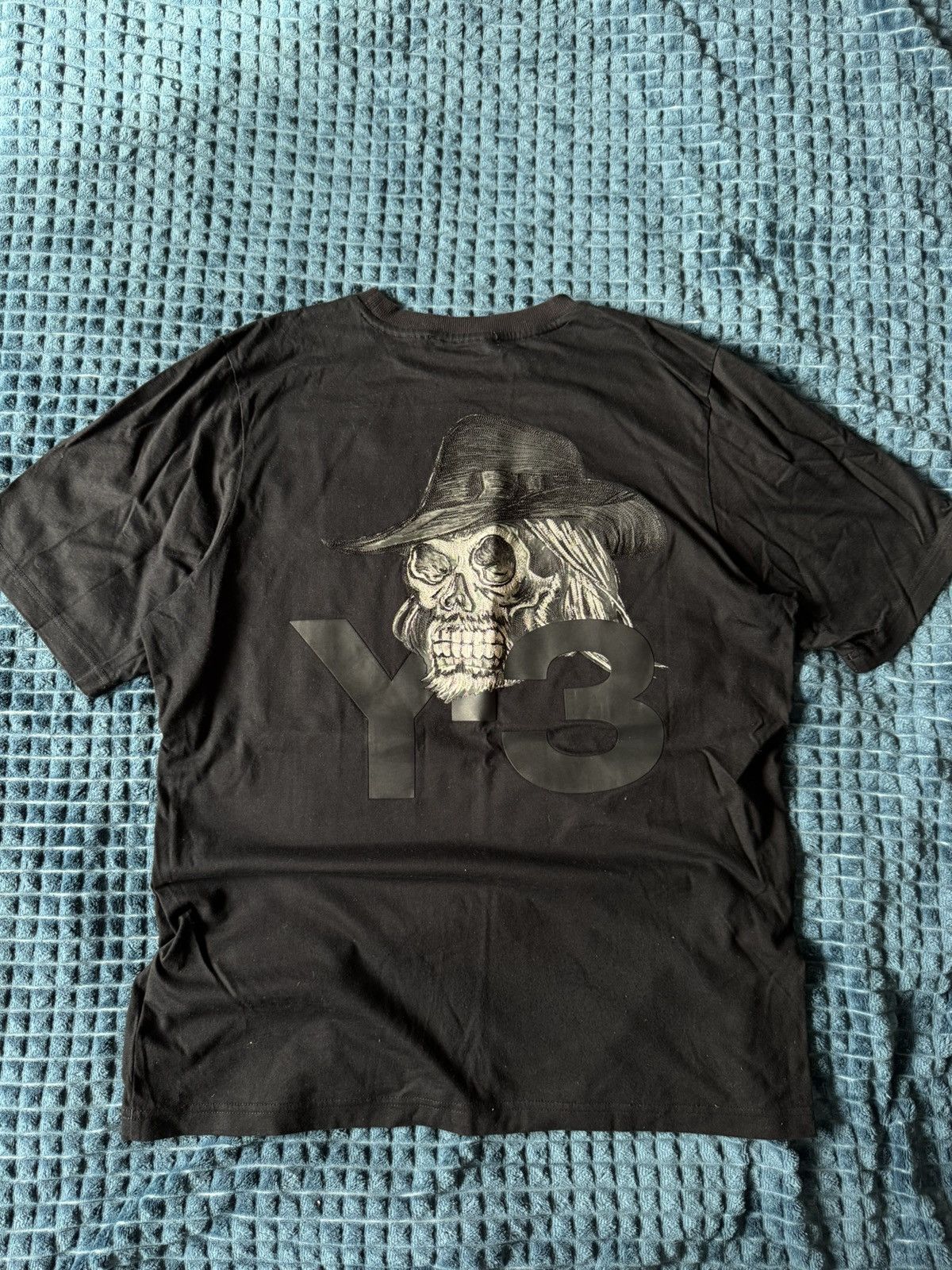 Y-3 × Yohji Yamamoto Embroidered Skull Yohji t-shirt | Grailed