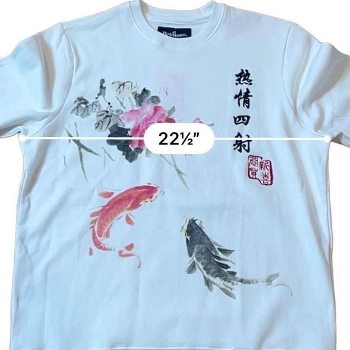 Other Blind Rooster Koi Fish Graphic Pullover Sweater Large NWT Size US L / EU 52-54 / 3 - 7 Thumbnail