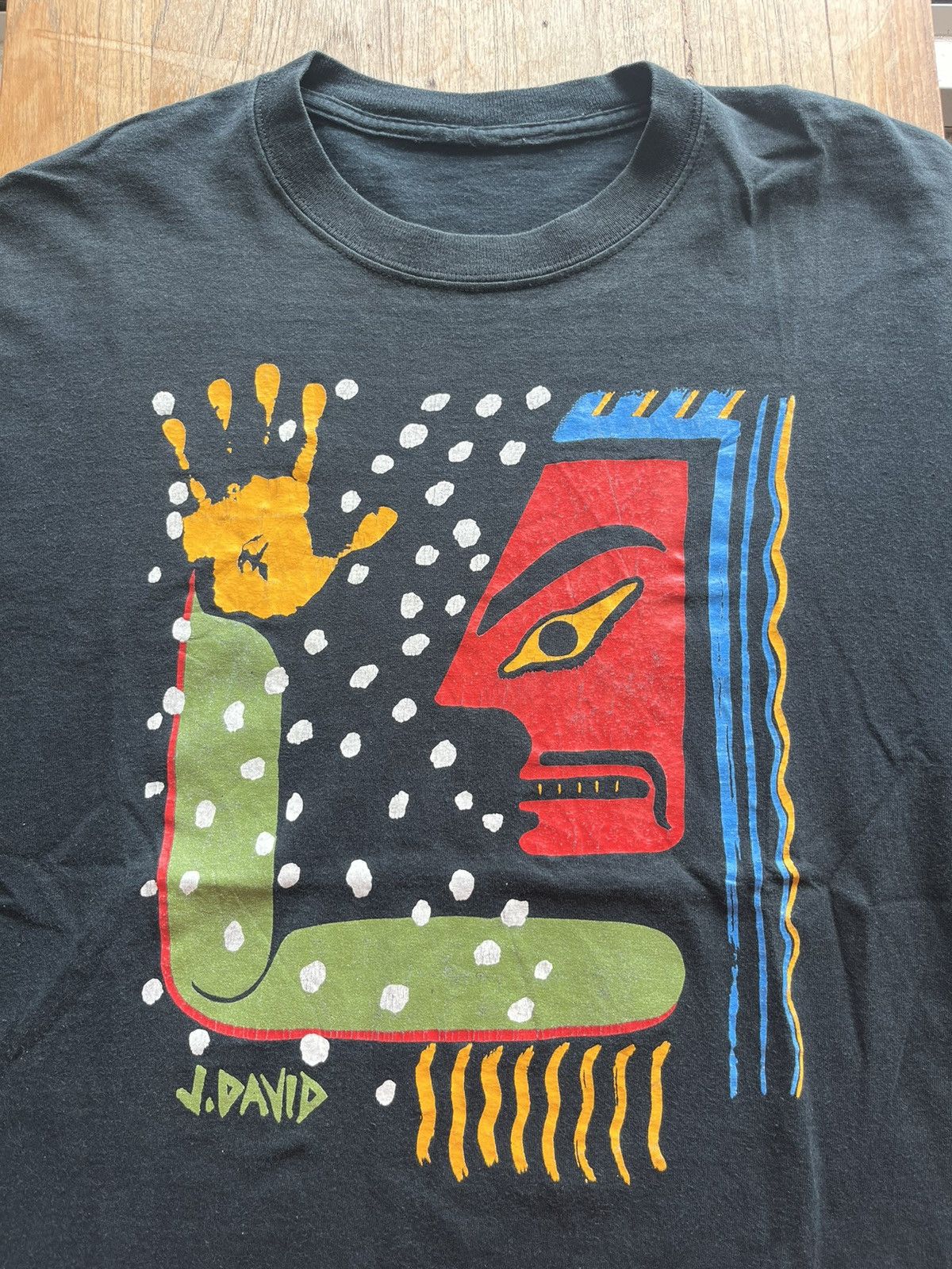 Vintage Vintage J.DAVID Art T-shirt Size US L / EU 52-54 / 3 - 3 Thumbnail