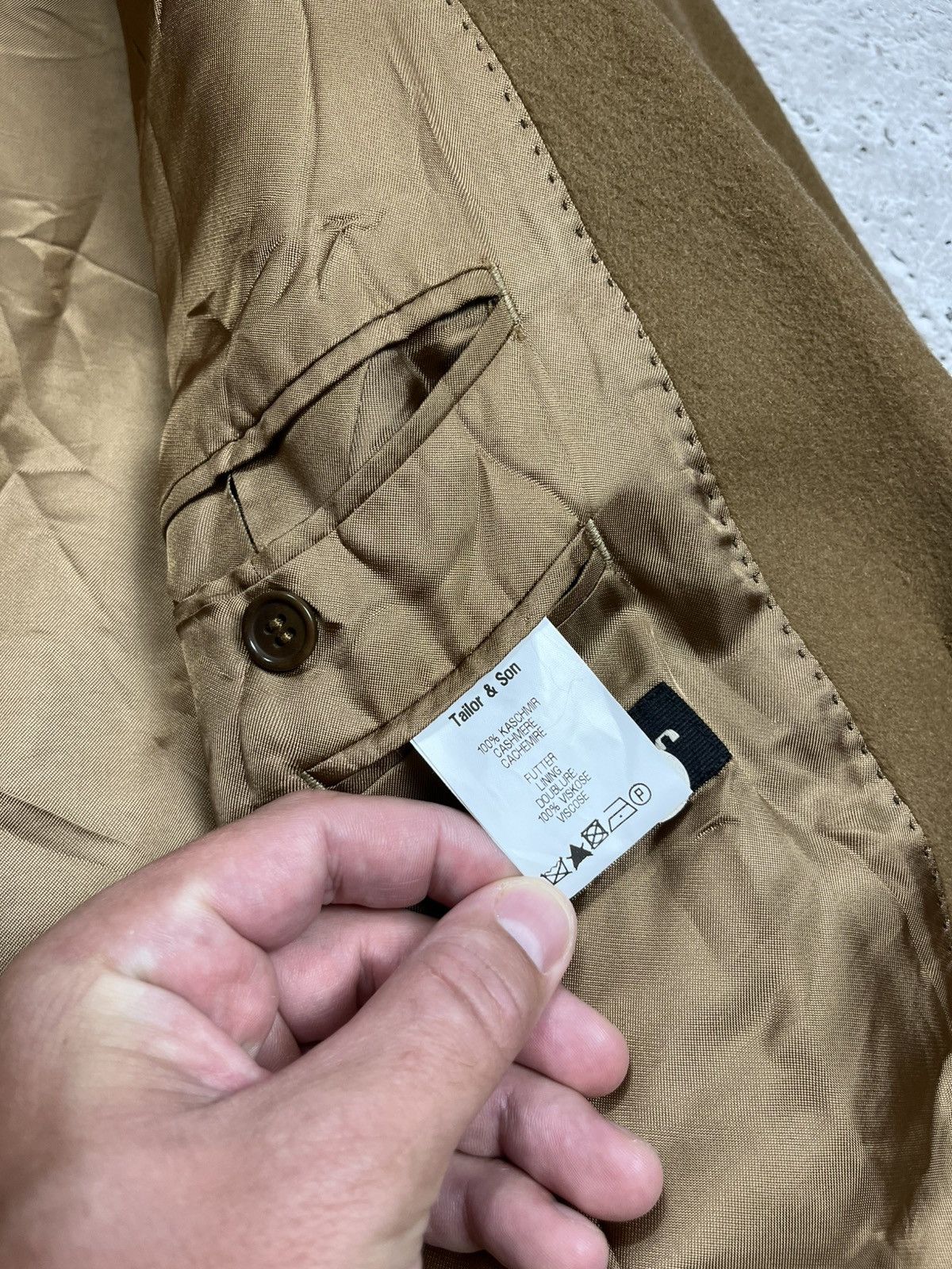 Other Tailor & Son 100% Cashmere Camel Blazer Sport Coat Jacket 58 Size 48R - 8 Thumbnail