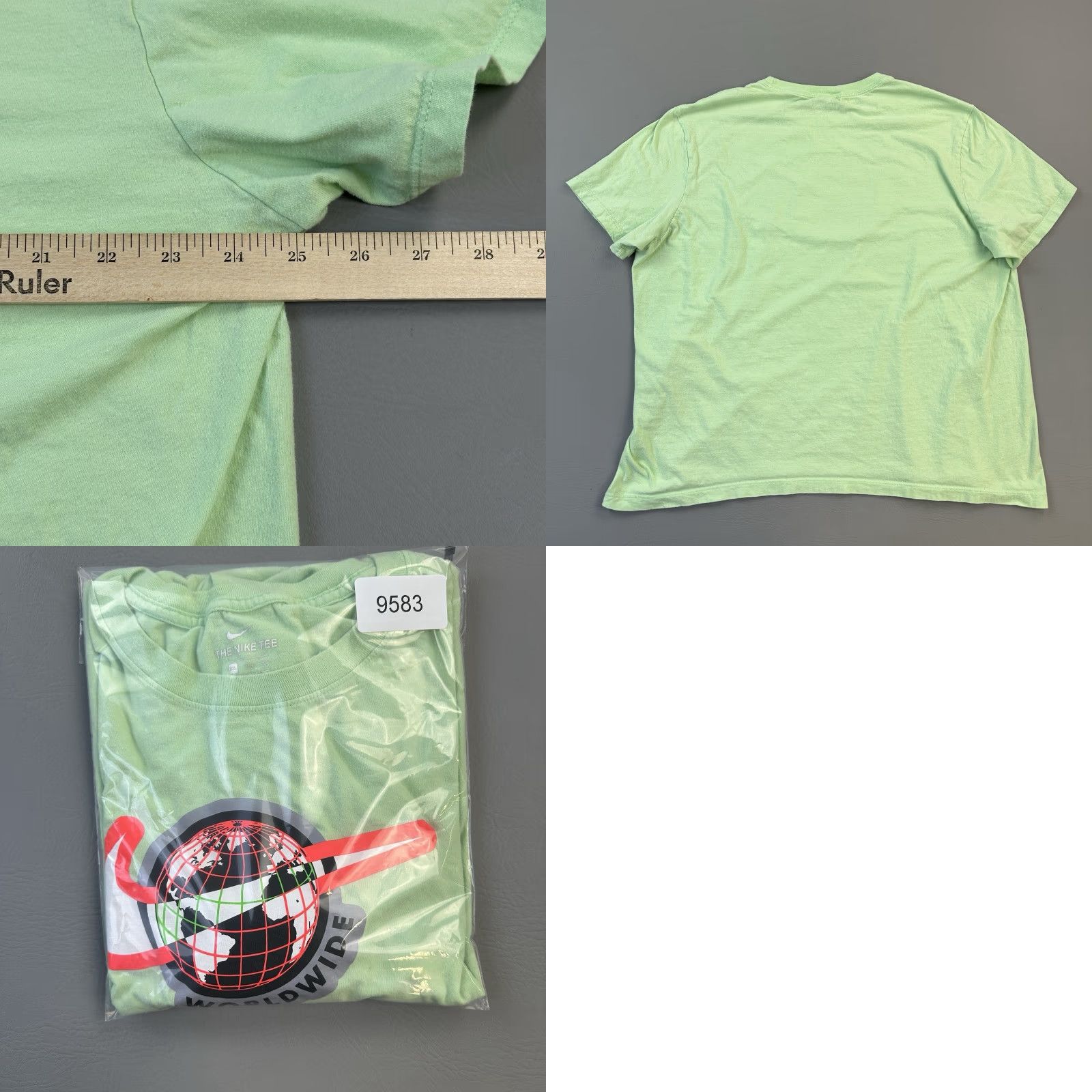 Nike Nike Sportswear Shirt Mens 2XL Green Worldwide Graphic Swoosh Short Sleeve Nike Air Casual T-Shirt 90s City Retro USA Mens Size US XXL / EU 58 / 5 - 8 Thumbnail