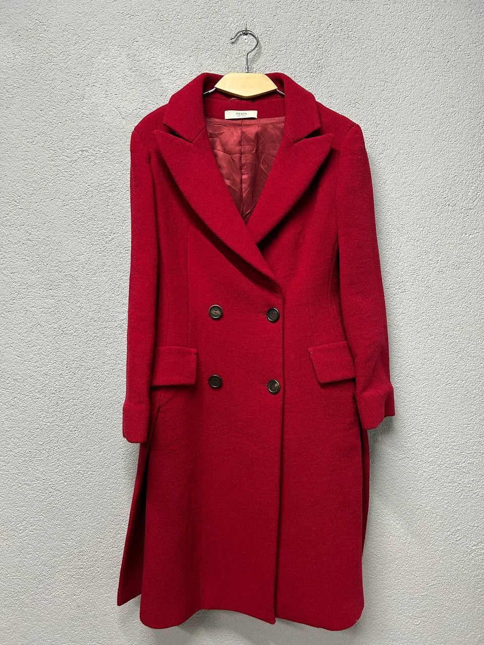 Prada Prada FW2009 Women’s Red Virgin Wool Coat Size M US 6 IT 42 Size M / US 6-8 / IT 42-44 - 1 Thumbnail