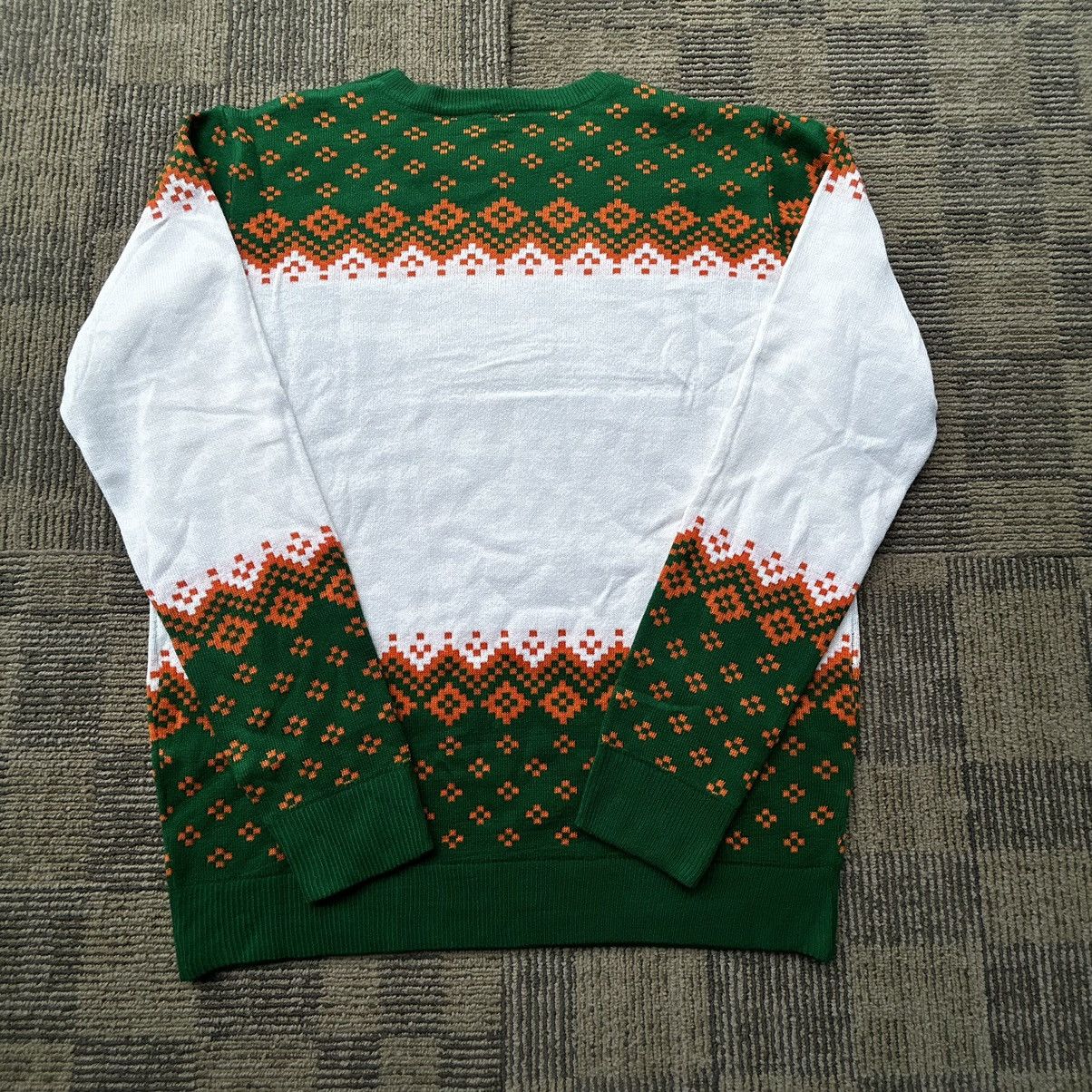 NCAA Miami Hurricanes Dyme Lyfe knitted Christmas Sweater Size US L / EU 52-54 / 3 - 8 Thumbnail