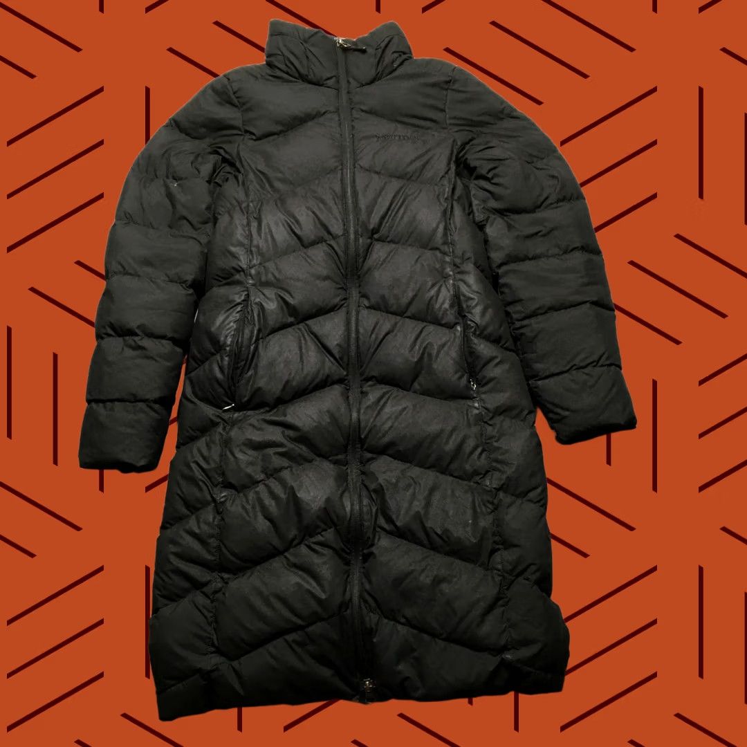Marmot Marmot Womens Long Down Puffer Jacket Black S 700 Fill Insulated Zip Hooded Coat Winter Outdoor Mens Womens Boys Girls Size S / US 4 / IT 40 - 1 Thumbnail