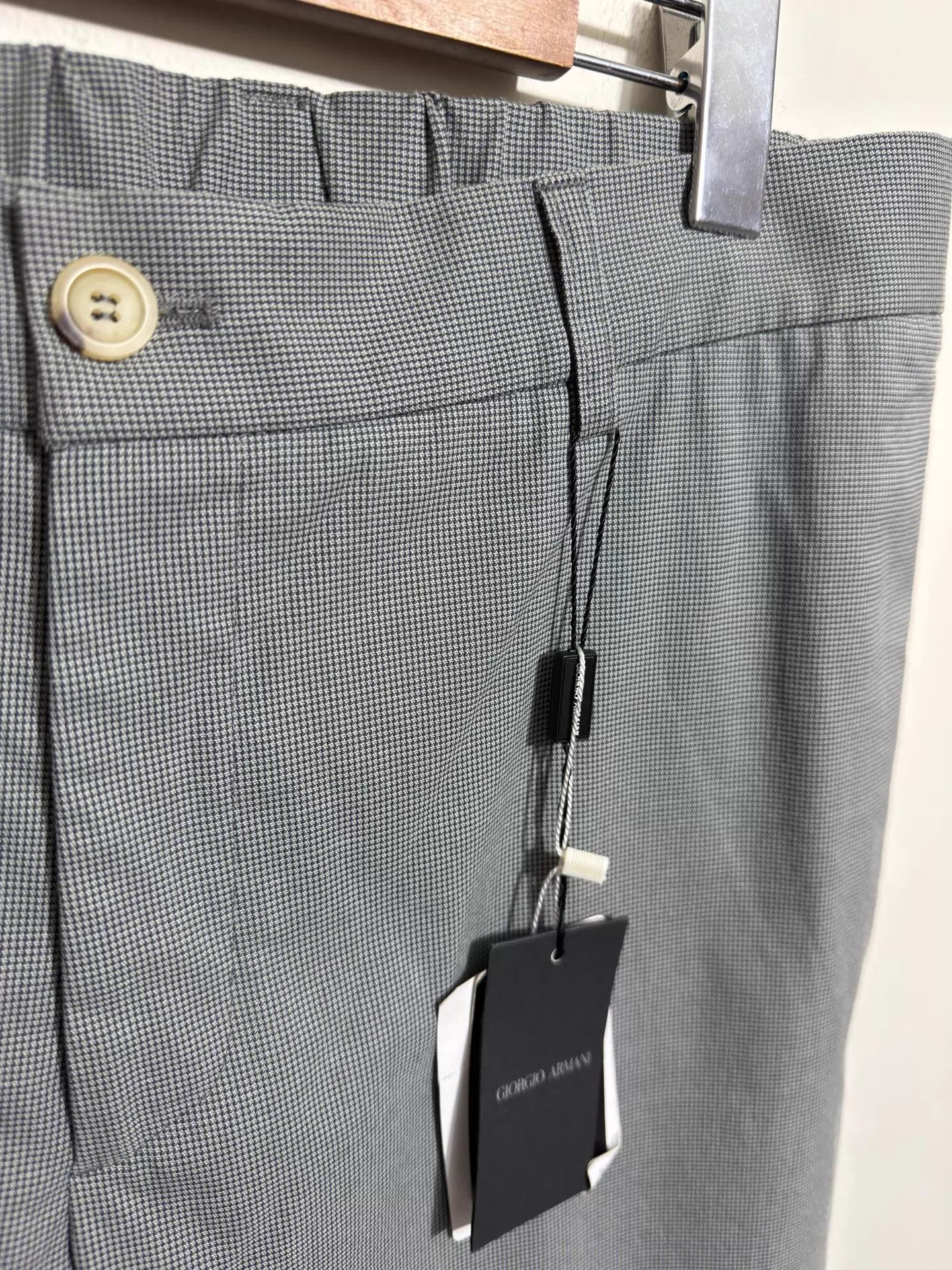 Giorgio Armani Giorgio Armani Slim Fit Houndstooth Chino 54 Size US 38 / EU 54 - 3 Thumbnail