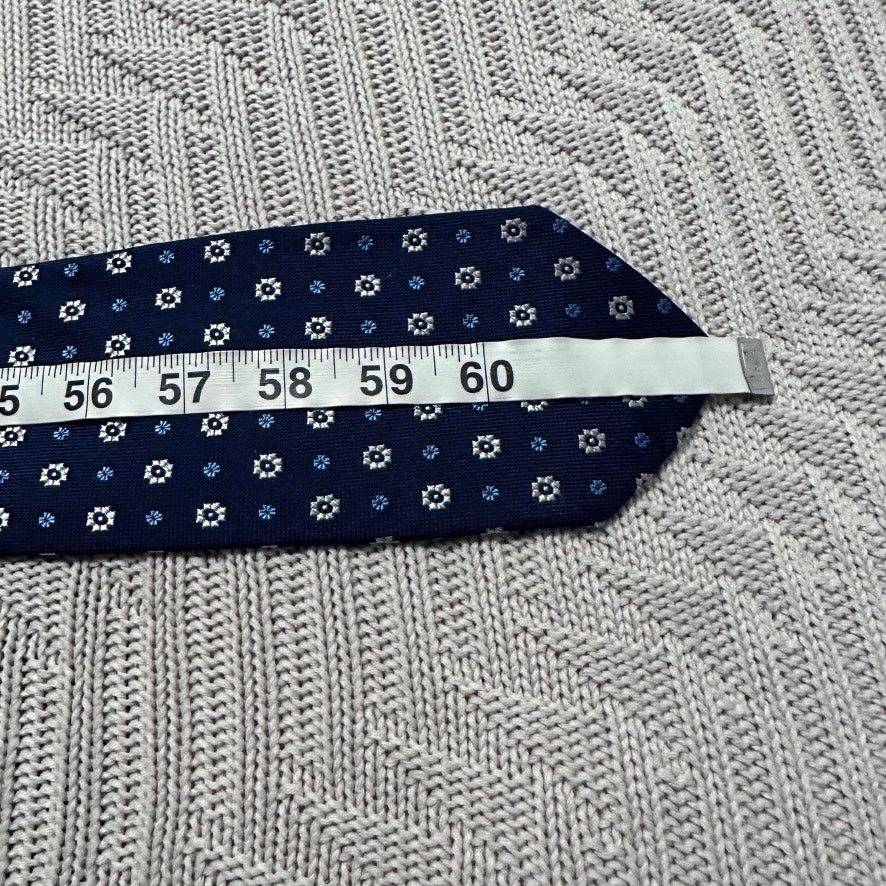 Piattelli Piattelli blue floral Italian silk tie Size ONE SIZE - 4 Thumbnail