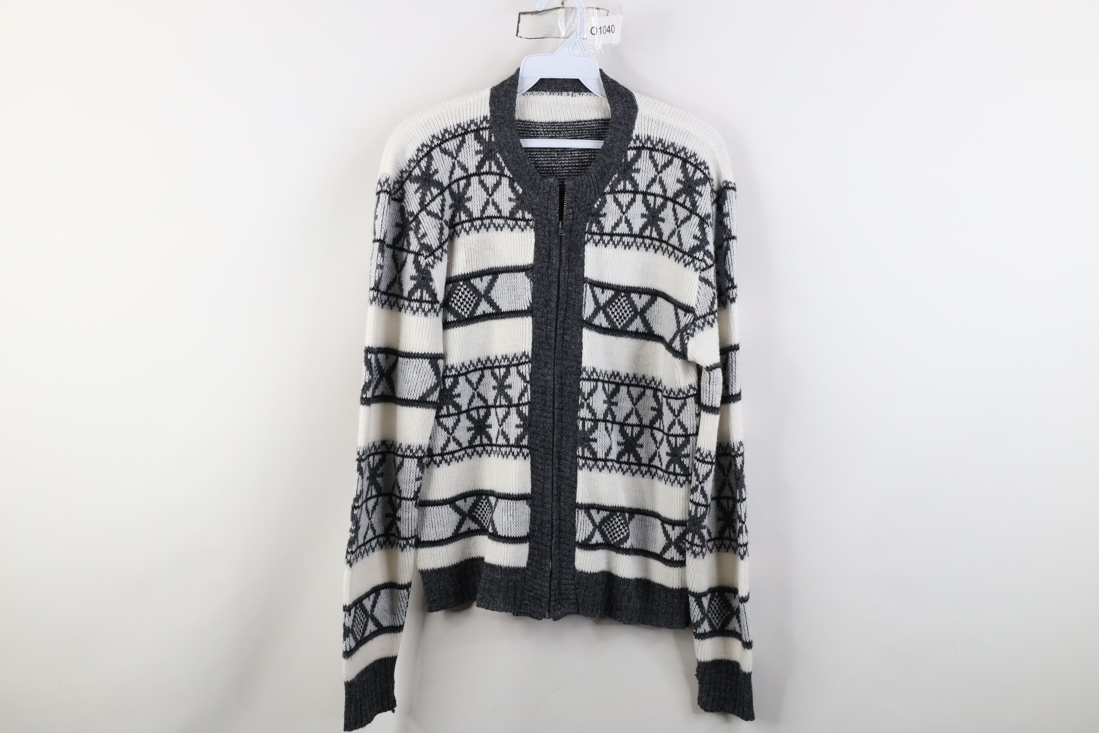 Vintage Vintage 50s Rockabilly Knit Full Zip Cardigan Sweater USA Size US S / EU 44-46 / 1 - 1 Thumbnail