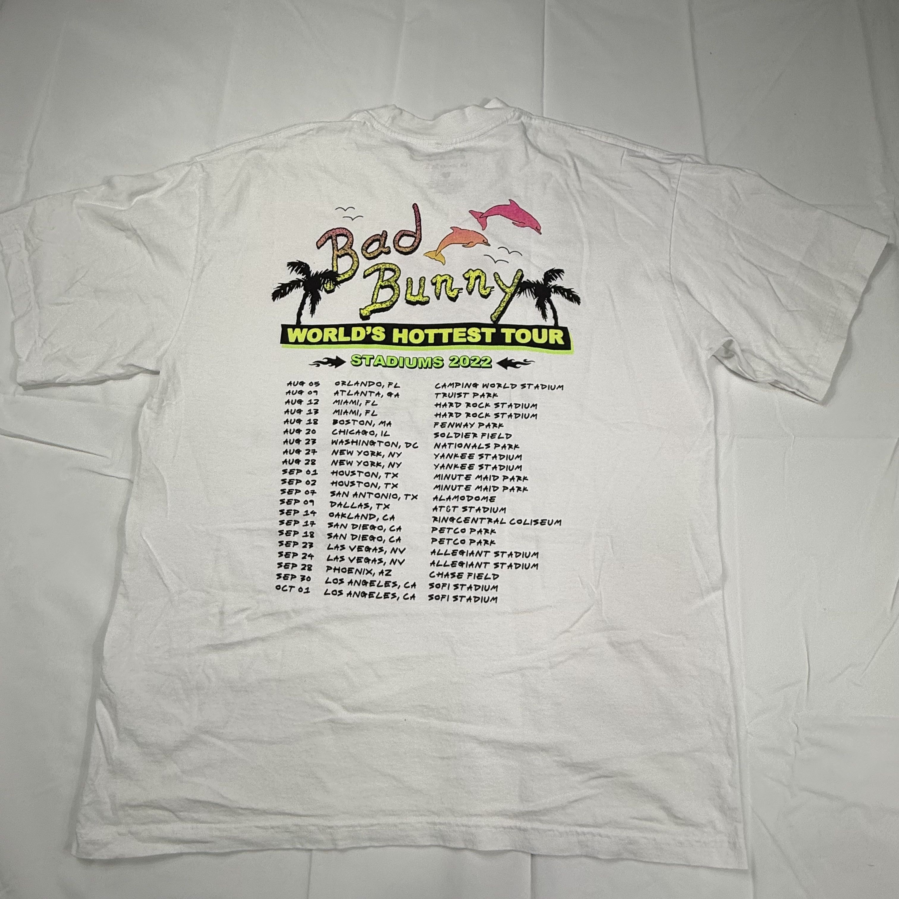 Other Bad Bunny Worlds Hottest Tour 2022 Concert T-Shirt Size US L / EU 52-54 / 3 - 11 Thumbnail