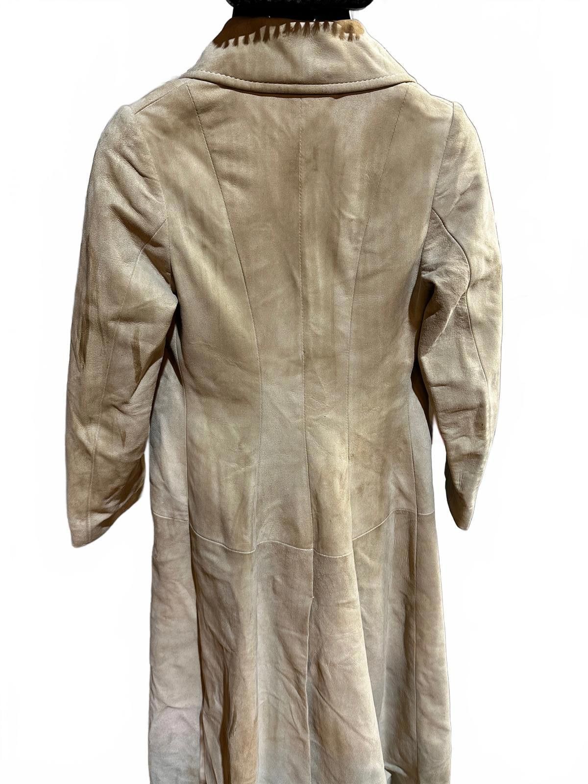 Other Vintage 70s Tan Suede Trench Coat w/ Paisley satin Lining Size XS / US 0-2 / IT 36-38 - 2 Thumbnail