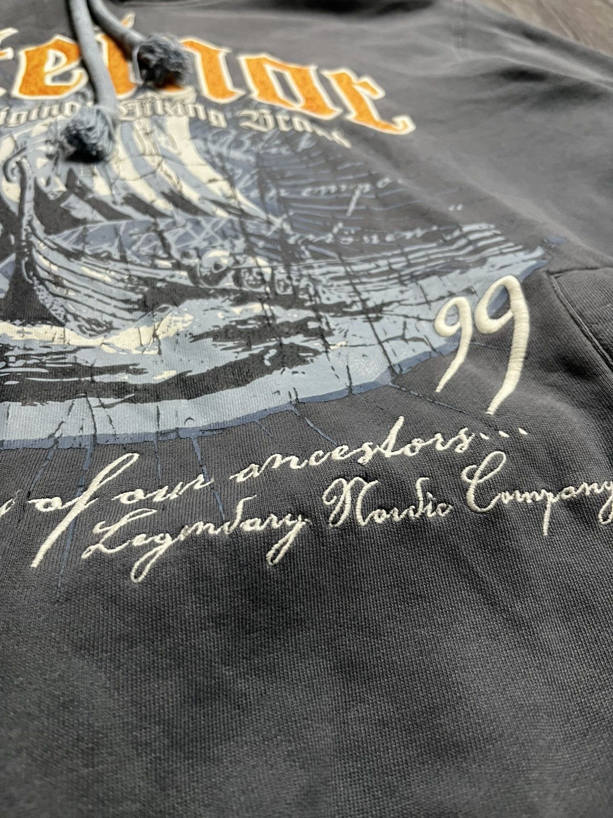 Vintage Thor Steinar "Legendary Nordic Company" Hoodie Viking Size US XXL / EU 58 / 5 - 3 Thumbnail