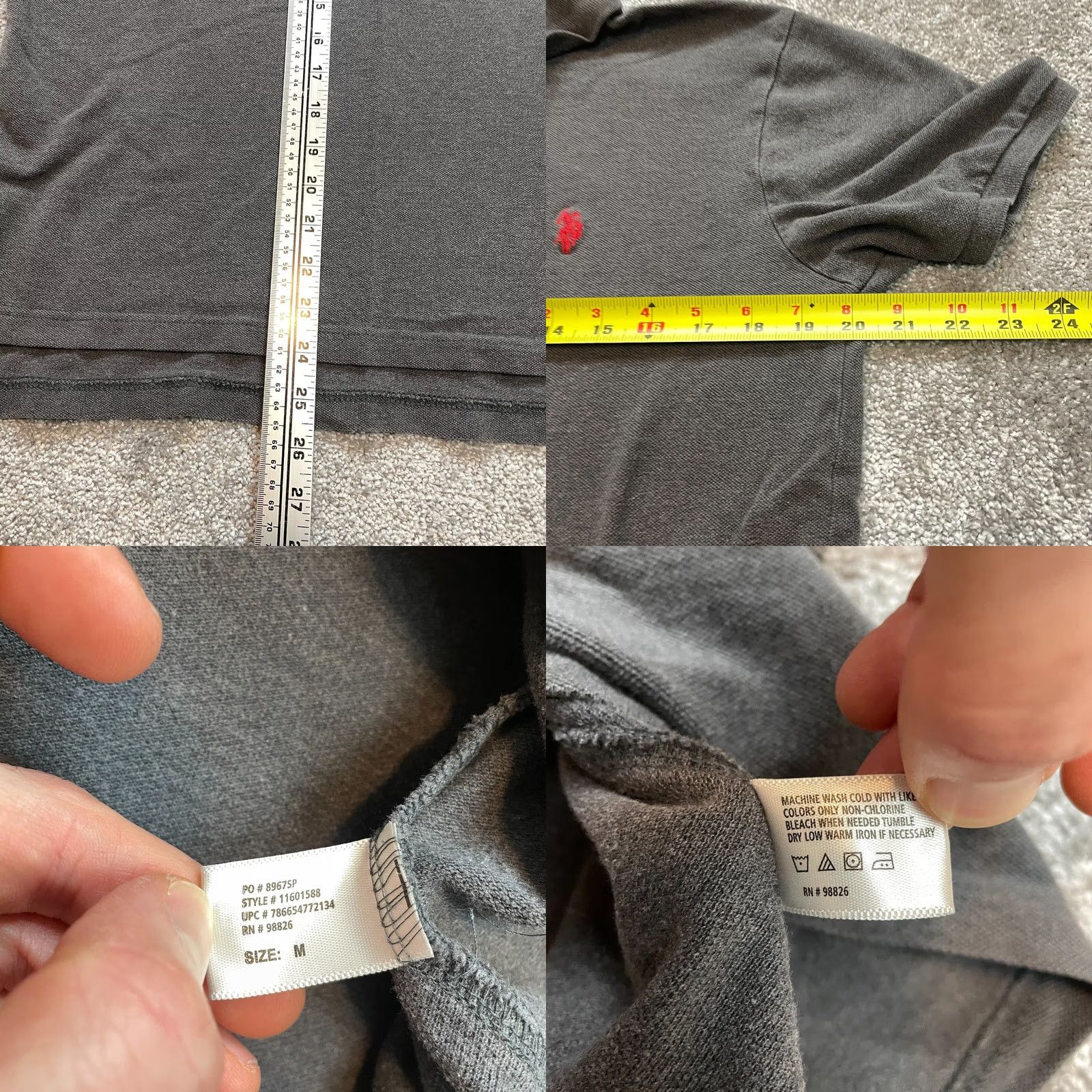 U.S. Polo Assn. VINTAGE US Polo Assn. Polo Shirt Mens Medium Gray Preppy Golf Rugby Collared Cotton Size US M / EU 48-50 / 2 - 8 Thumbnail