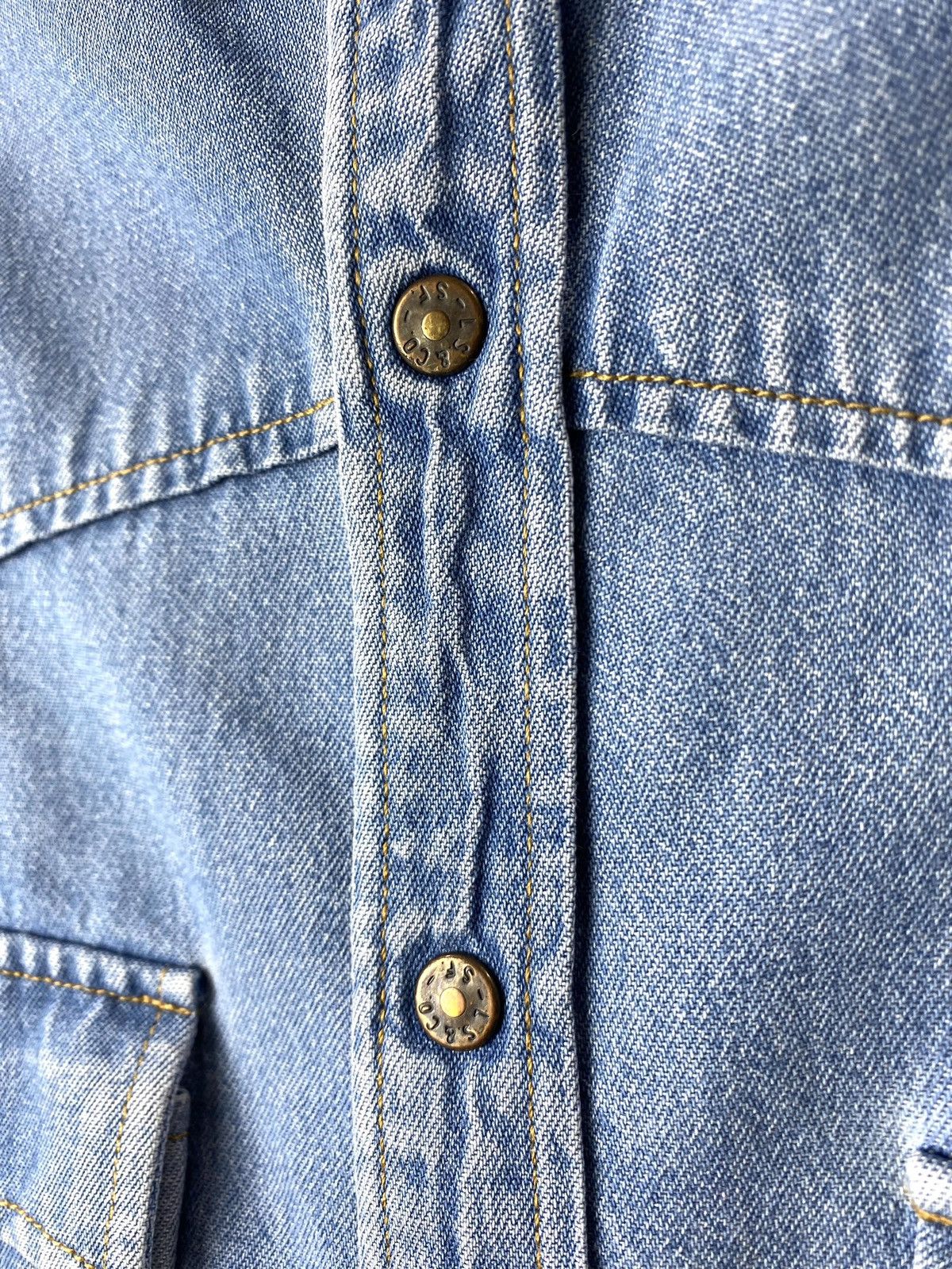 Levi's Rare! 70’s Vintage Levi’s Denim Shirt Western Orange Tab Size US L / EU 52-54 / 3 - 6 Thumbnail