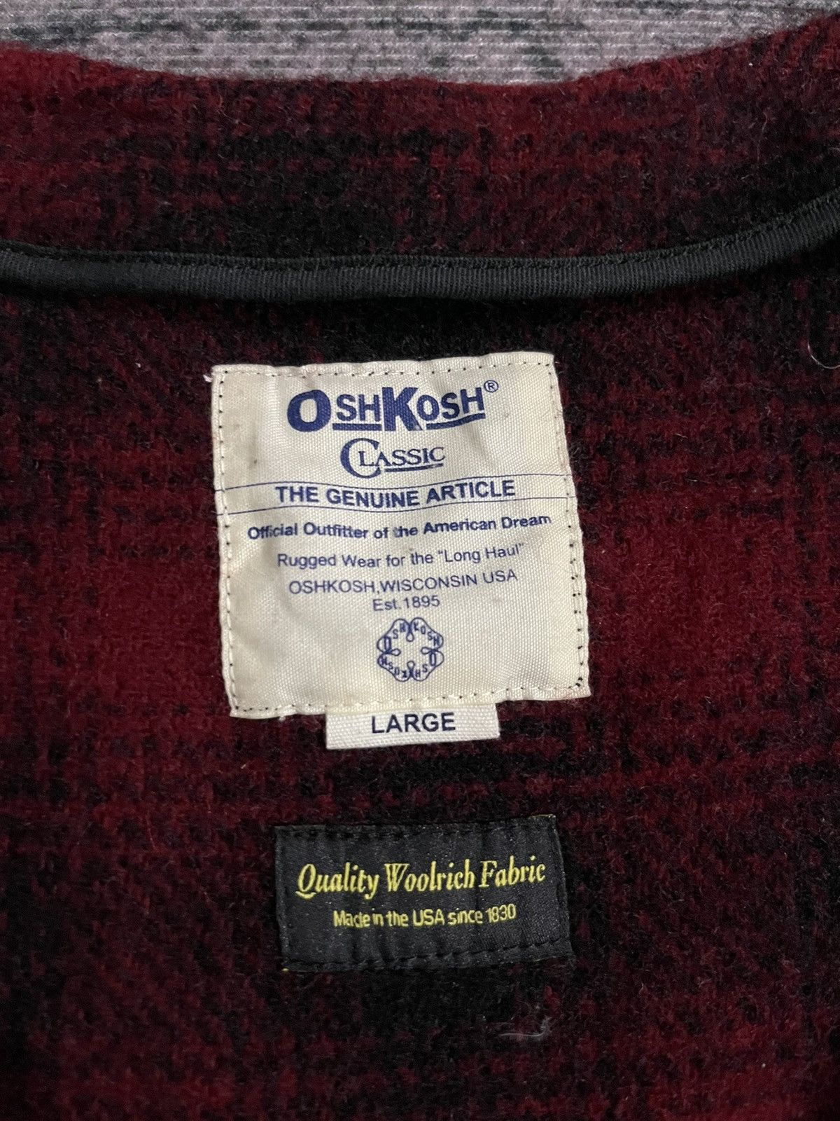 Oshkosh × Vintage × Woolrich Woolen Mills Vintage OSHKOSH Classic Wool Vest Size US M / EU 48-50 / 2 - 9 Thumbnail