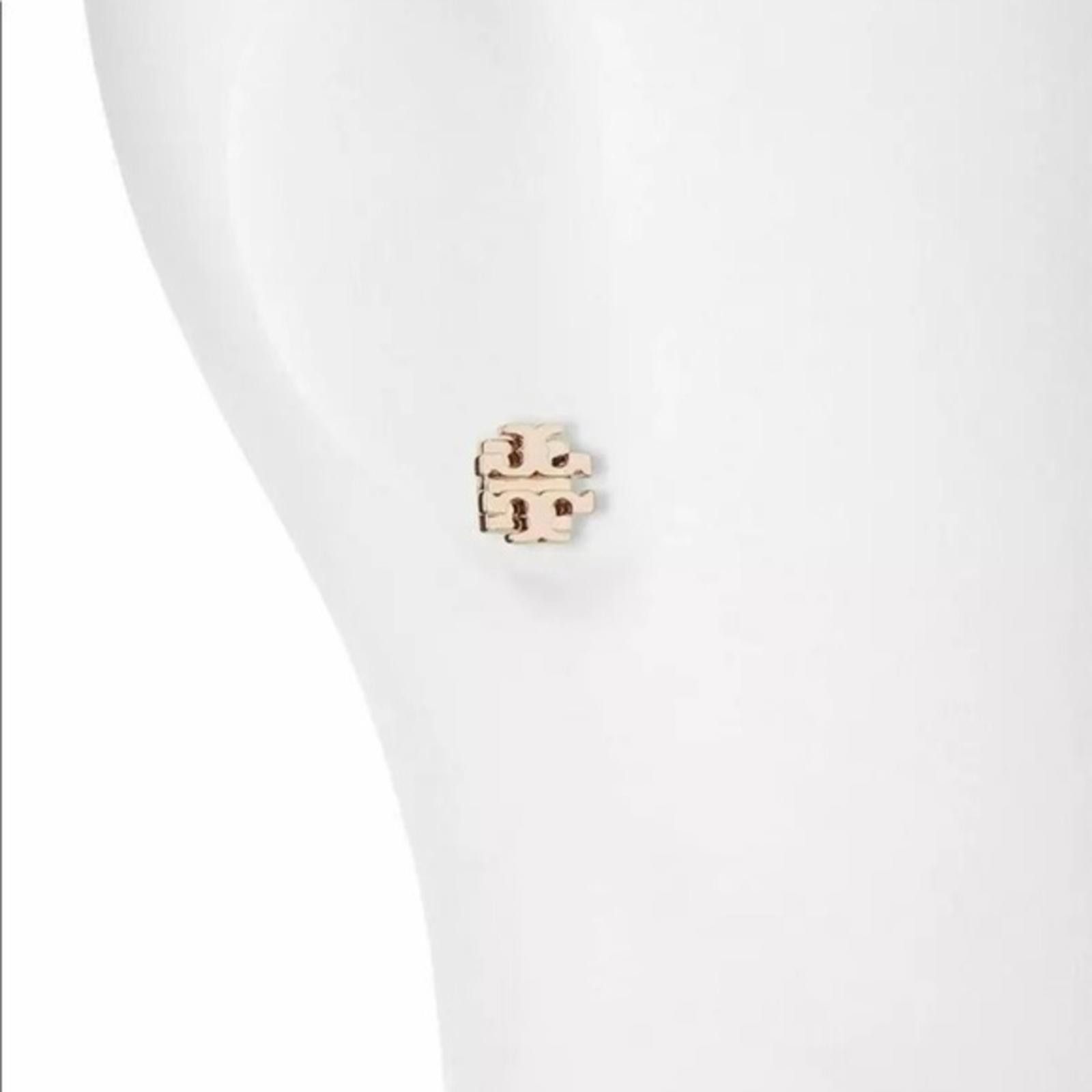 Tory Burch Tory Burch Signature Rose Gold Stud Earrings NWT Size ONE SIZE - 2 Thumbnail