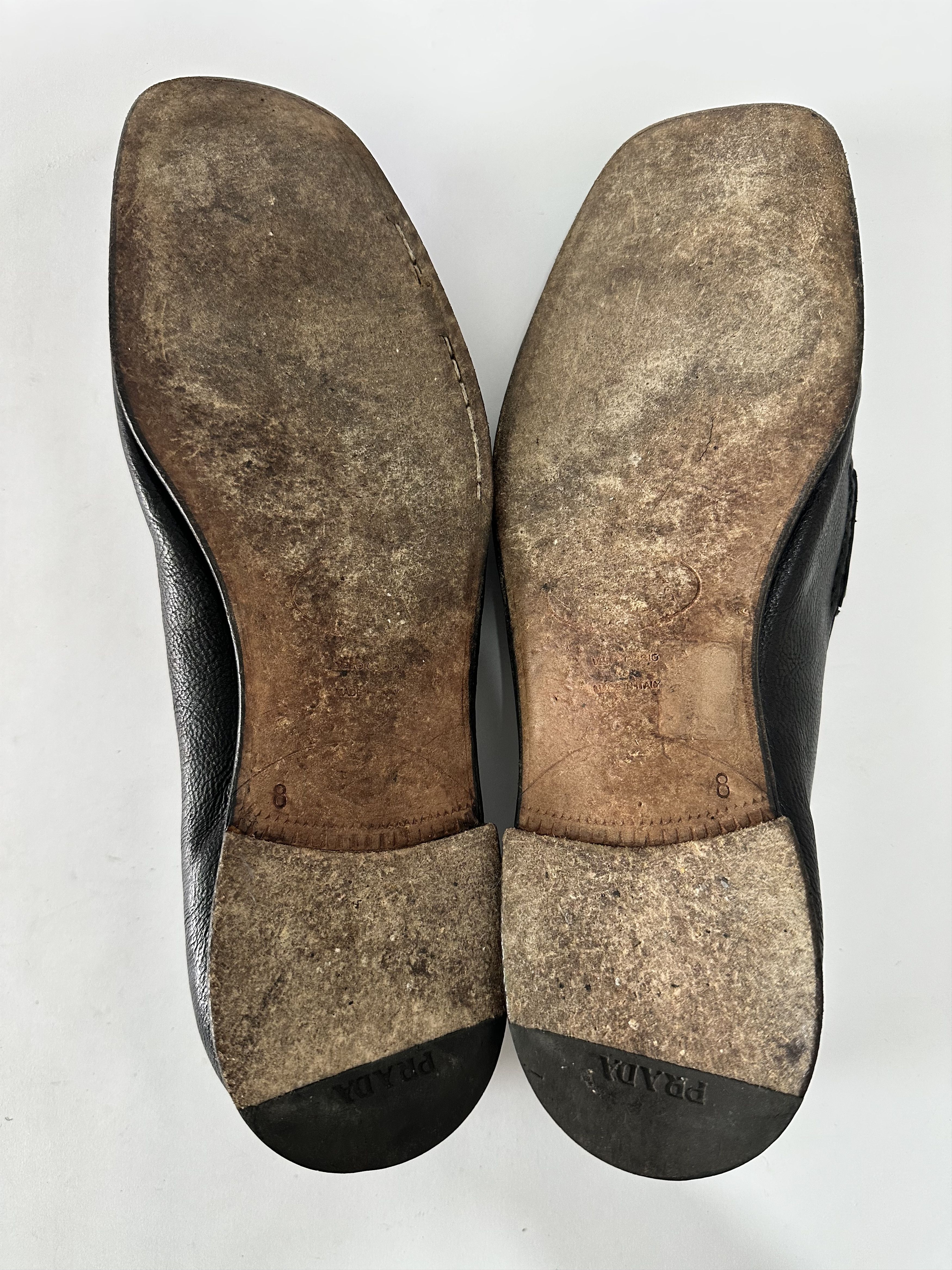 Prada Prada Black Leather Slip On Loafers Size 9 US Size US 9 / EU 42 - 7 Thumbnail