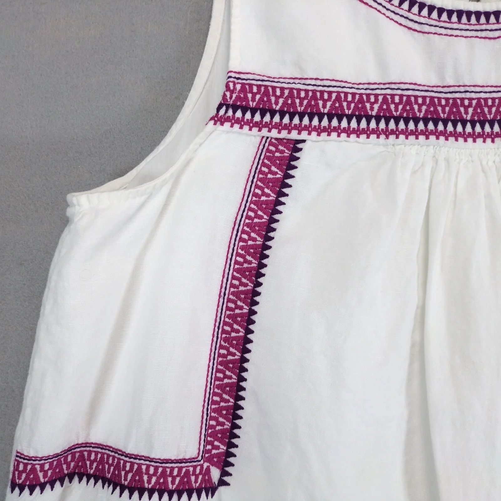 Loft Loft White Linen Blend Sleeveless Shift Dress Sz XL Boho Size XL / US 12-14 / IT 48-50 - 9 Thumbnail