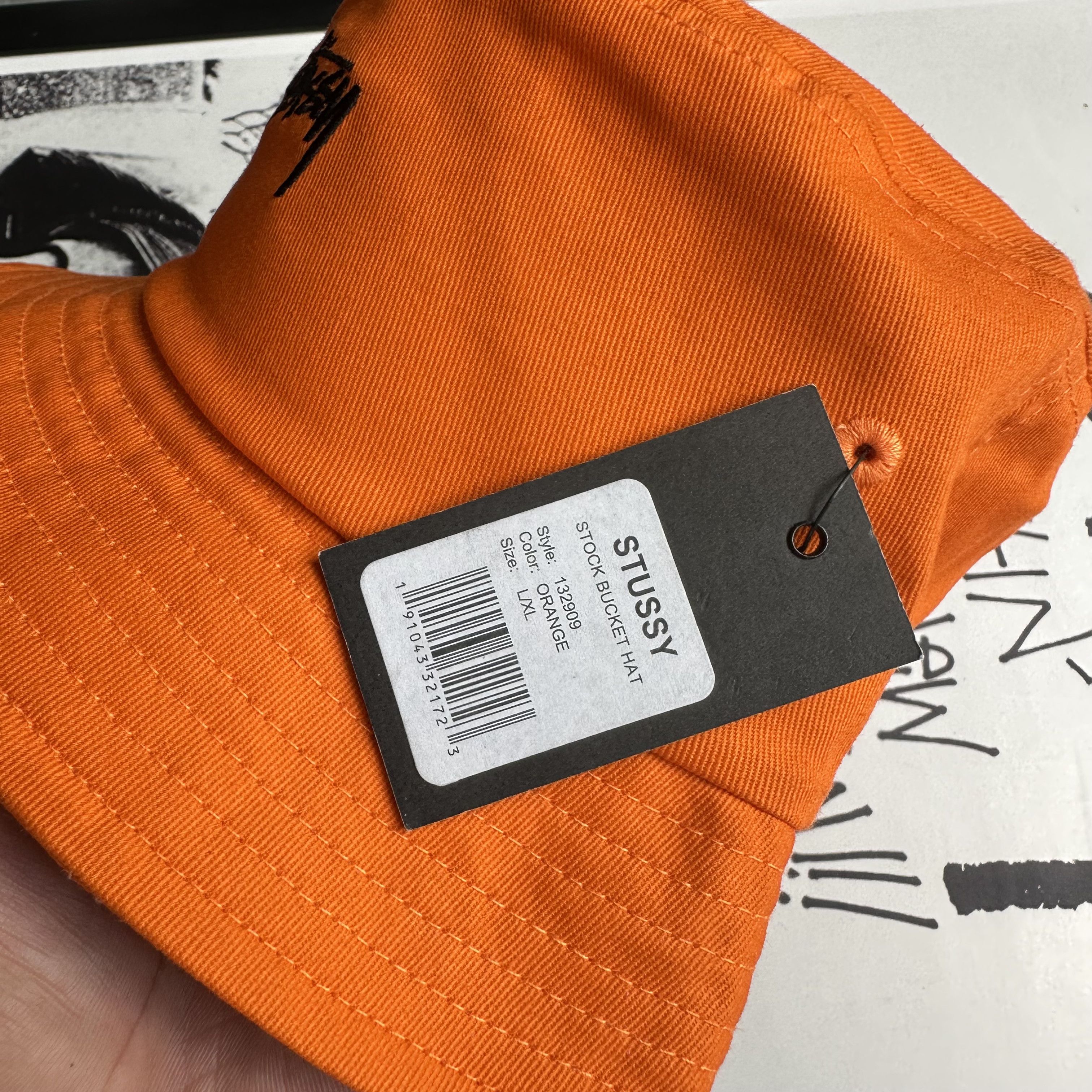 Stussy STUSSY STOCK BUCKET HAT ORANGE L/XL Size ONE SIZE - 3 Thumbnail