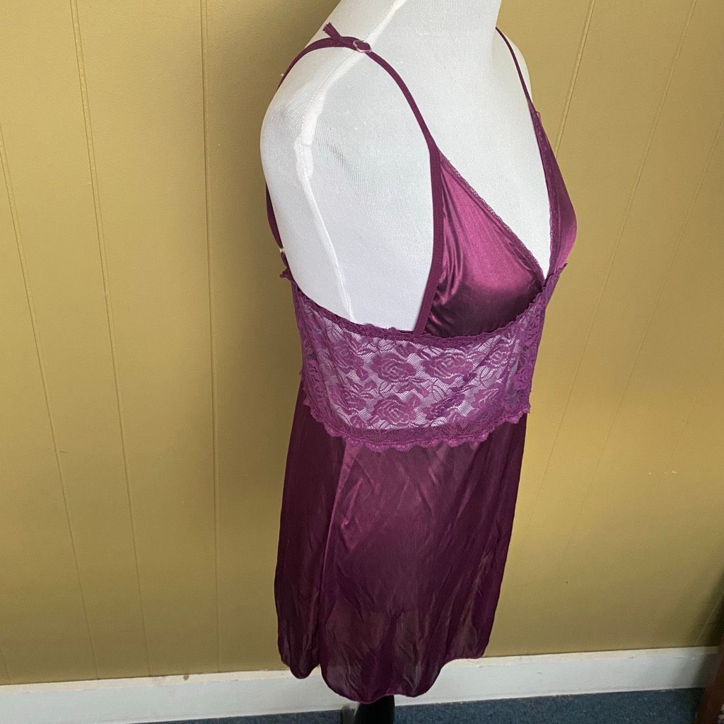 Other Women S adjustable spaghetti strap satin & lace lingerie nig Size ONE SIZE - 4 Thumbnail