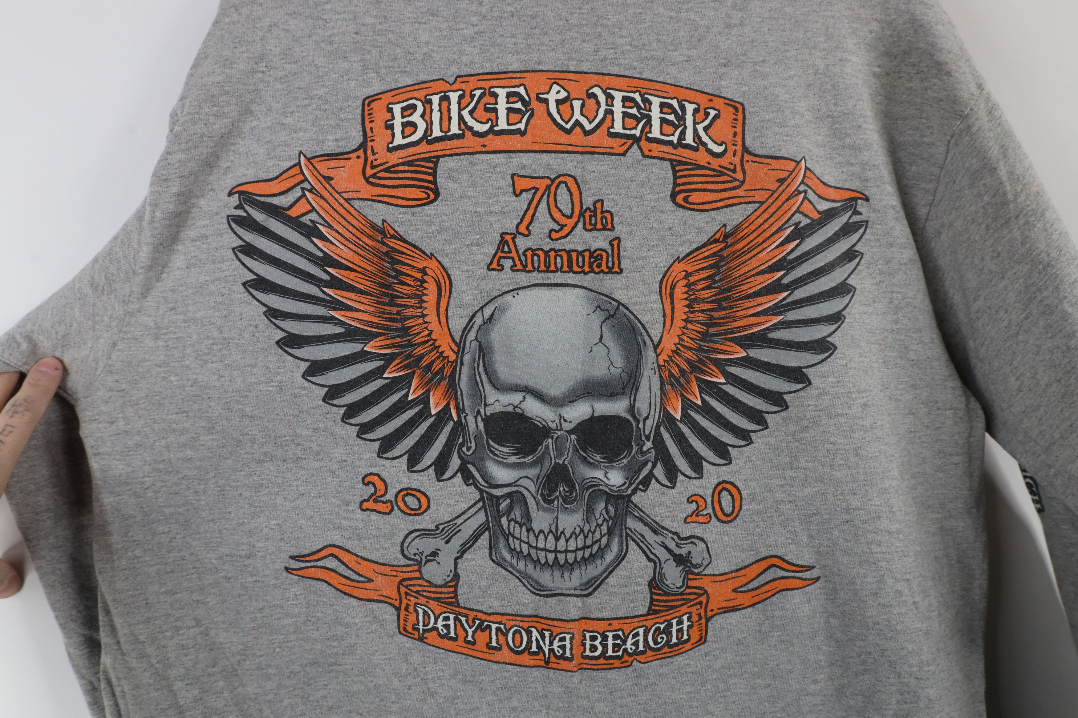 Vintage Y2K 2020 Bike Week Daytona Beach Skull Long Sleeve T-Shirt Size US L / EU 52-54 / 3 - 11 Thumbnail