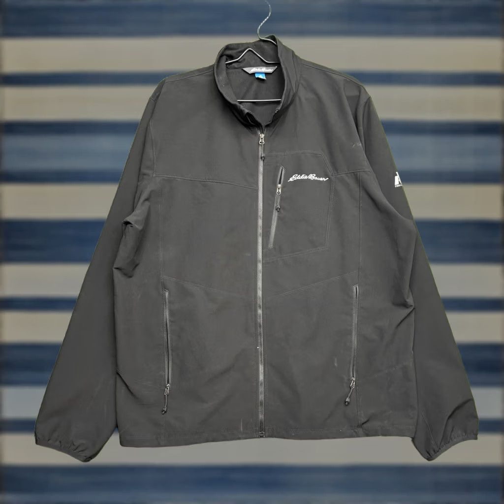 Eddie Bauer Eddie Bauer First Ascent Jacket Mens XL Black Water Resistant Soft Shell Outdoor Windbreaker Mid-Length Jacket Size US XL / EU 56 / 4 - 1 Thumbnail