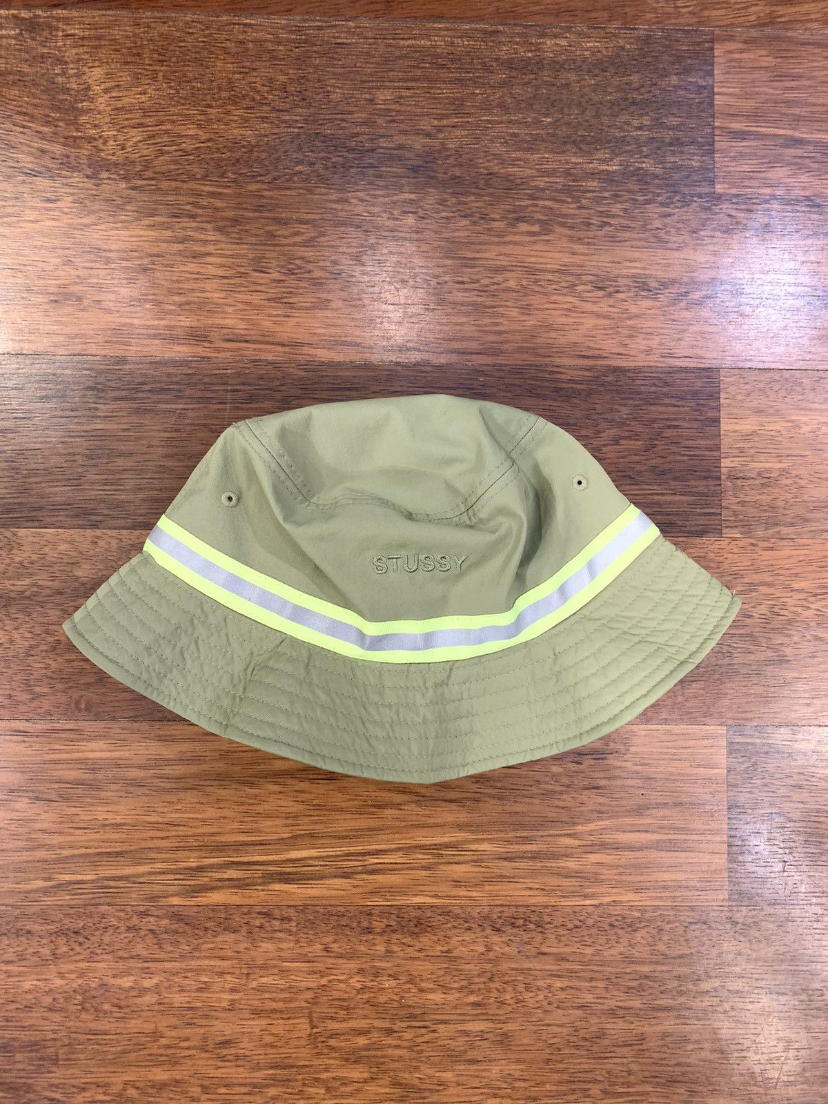 Vintage Stussy Reflective Tape Bucket Hat | Grailed