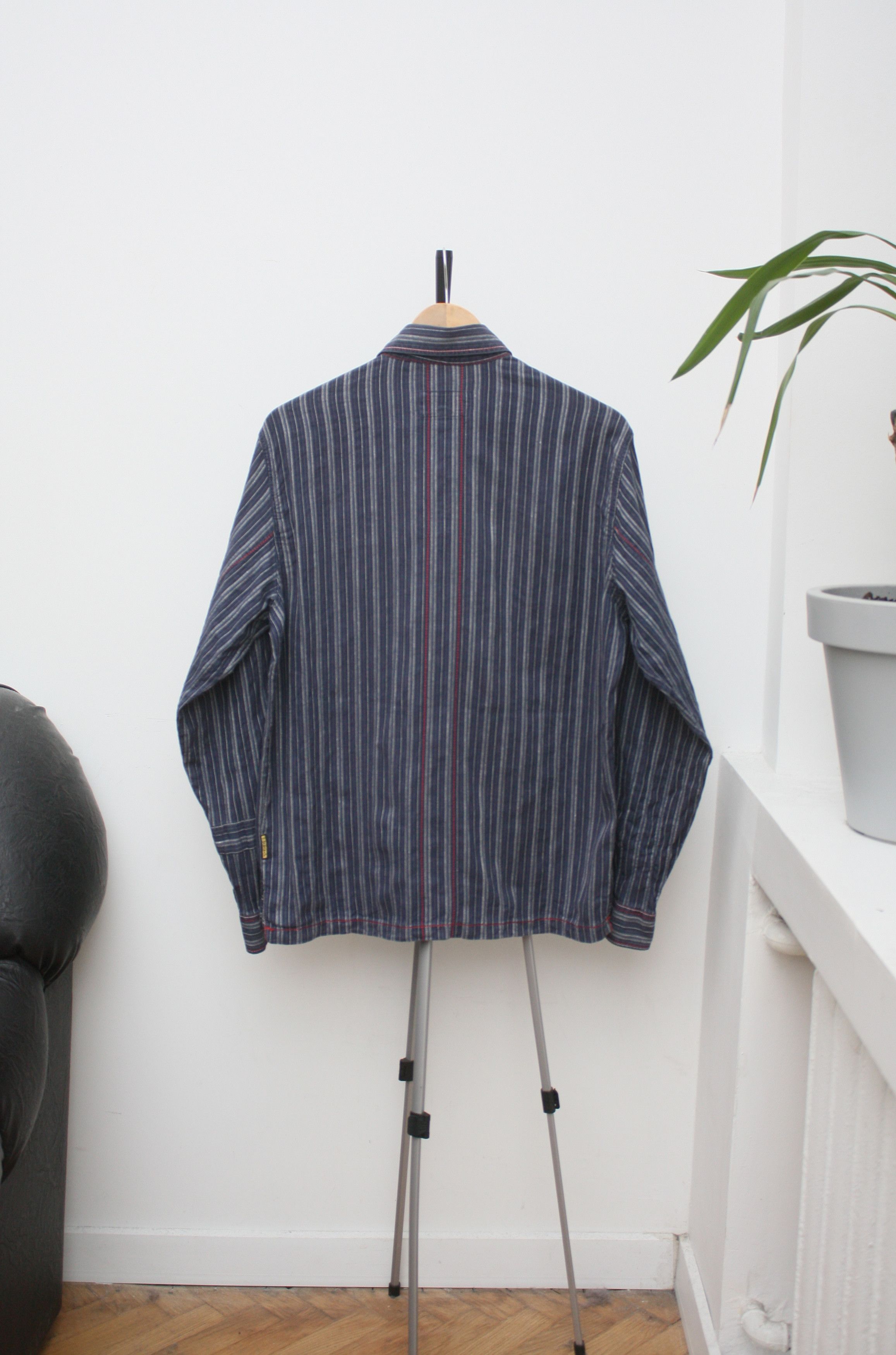 Armani Armani Jeans Vintage Stripped Shirt Men's Large Size US L / EU 52-54 / 3 - 3 Thumbnail