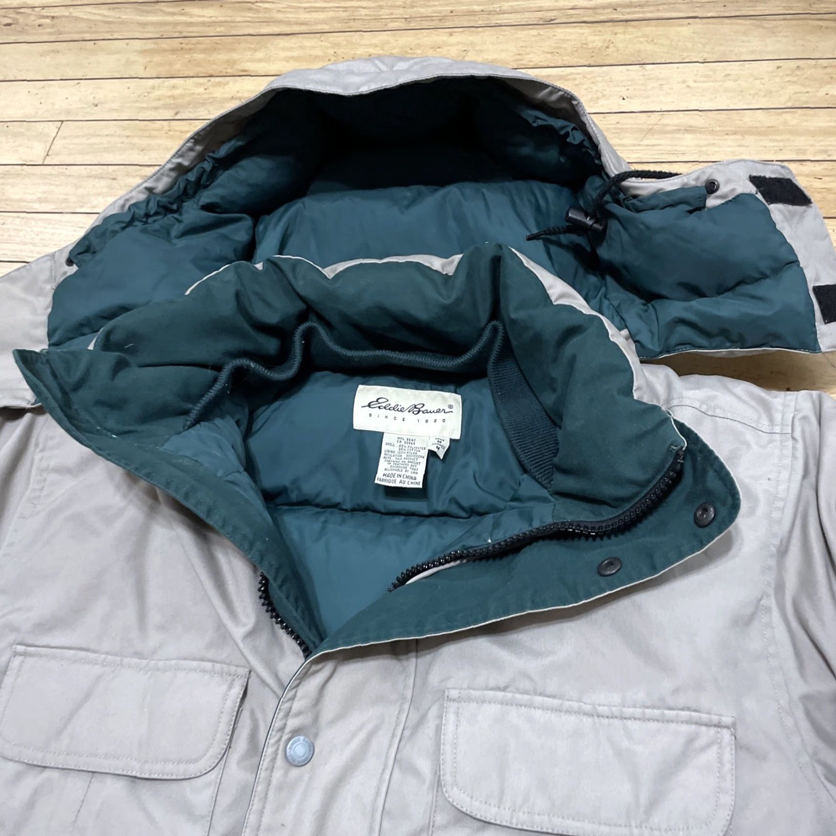 Eddie Bauer Vtg Eddie Bauer Goose Down Puffer Parka Jacket Men M Quilt Hood Khaki Ridge Line Jacket Size US M / EU 48-50 / 2 - 3 Thumbnail
