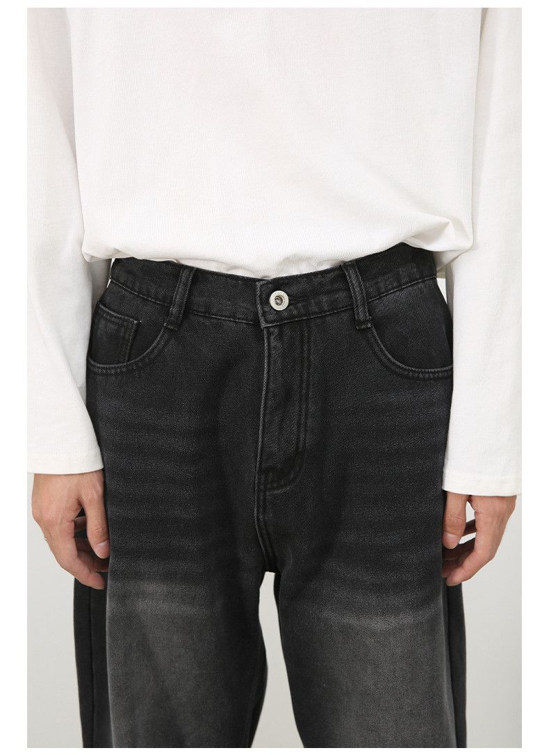 Japanese Brand × Jean Washed distressed loose straight jeans Size US 32 / EU 48 - 6 Thumbnail