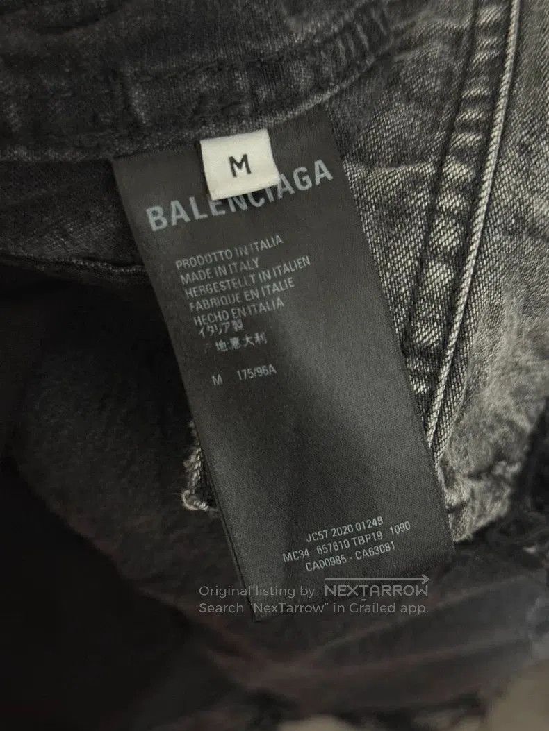Balenciaga Balenciaga Embroidered Logo Distressed Shirt. Size US M / EU 48-50 / 2 - 4 Thumbnail