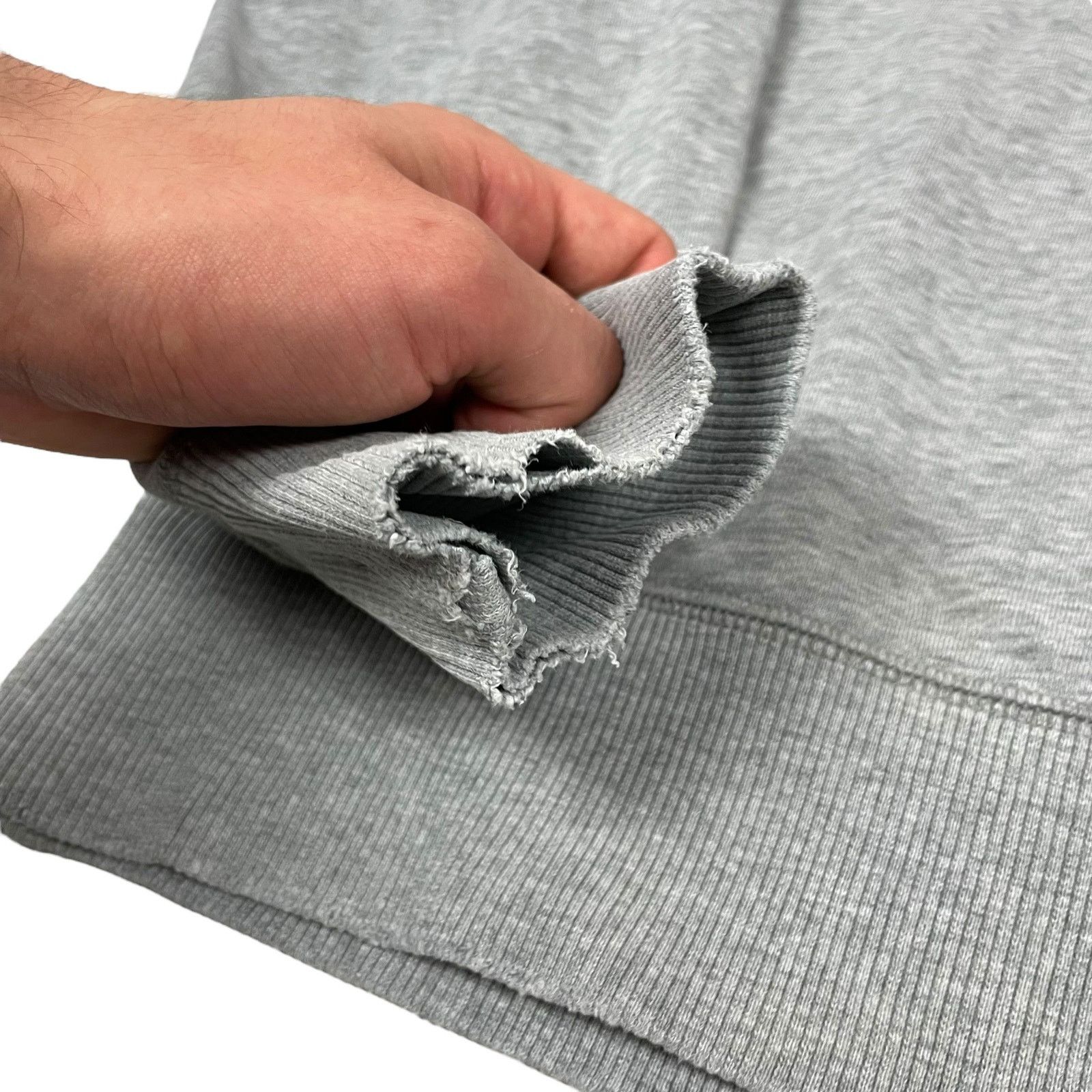Nike × Vintage Nike Men's Heather Gray Cotton Swoosh Pullover Sweatshirt S Size US S / EU 44-46 / 1 - 6 Thumbnail