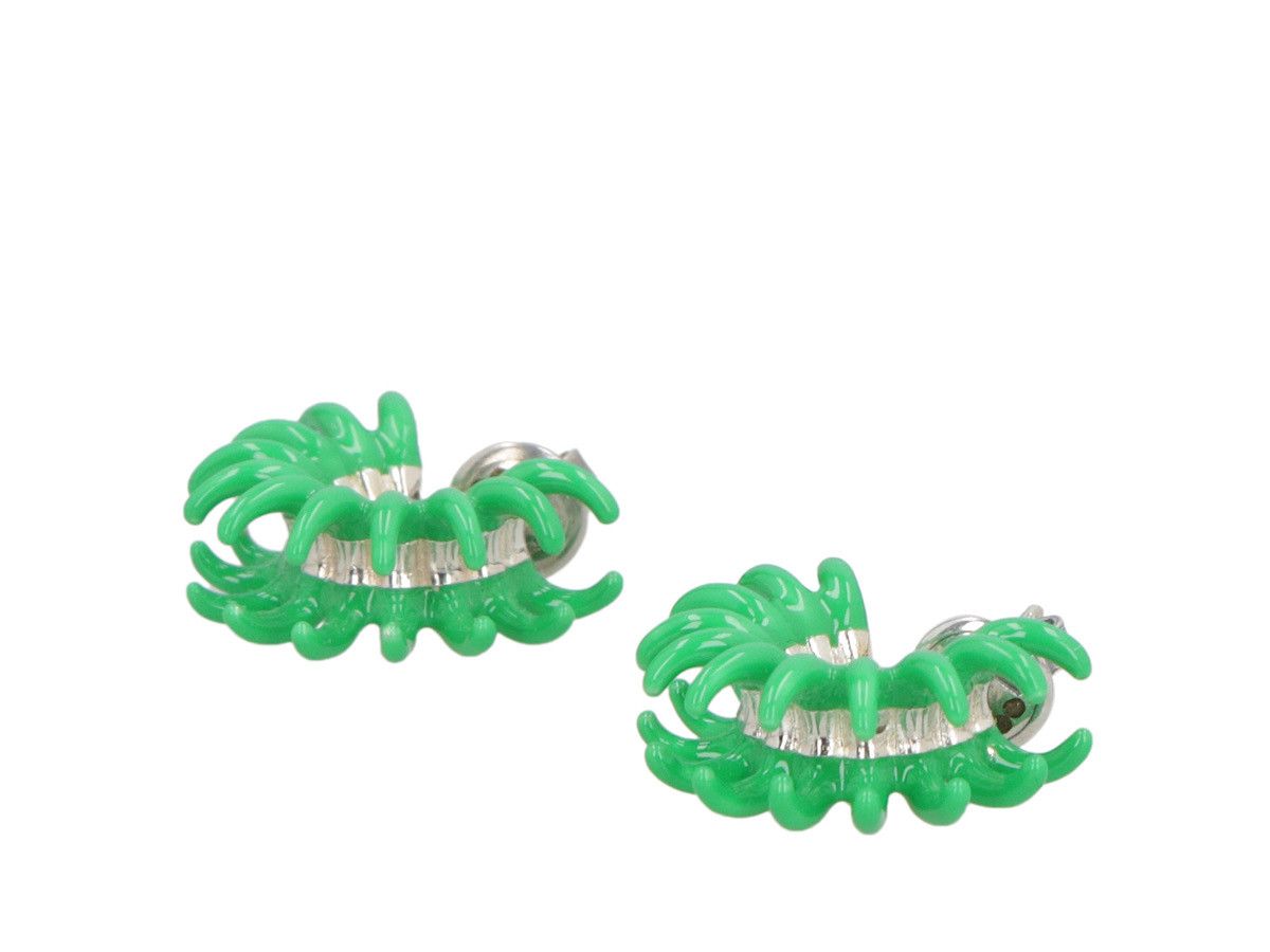 Bottega Veneta o1n1vont1124 Size: OS / Spine Hoop Earrings in Green Size ONE SIZE - 4 Thumbnail