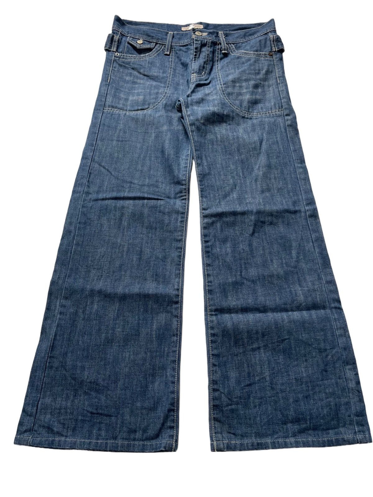 If Six Was Nine × Japanese Brand Human Woman Bootcut Jeans Rare Pocket Buckle Size 32" / US 10 / IT 46 - 2 Thumbnail