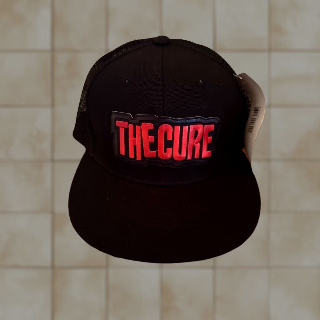 Vintage The Cure Band Snapback Hat Cap Black Robert Smith Concert Tour Trucker NWOT Adjustable Unisex Adults Mens Hat Baseball 80s 90s Punk Rock Gothic Band Size ONE SIZE - 1 Thumbnail