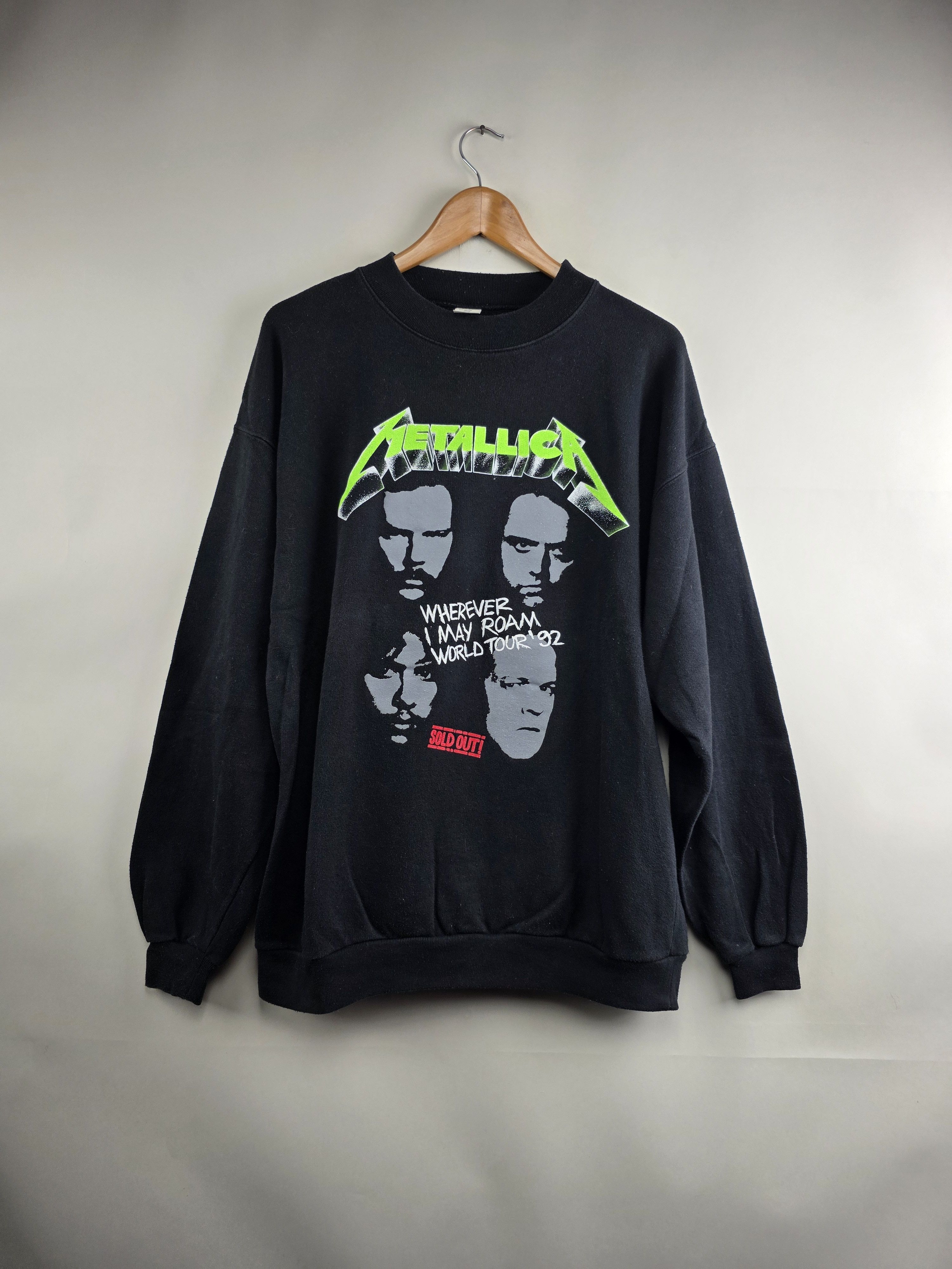 Band Tees × Metallica × Vintage 1992 Metallica wherever I may roam World Tour Crew neck L Size US L / EU 52-54 / 3 - 1 Thumbnail