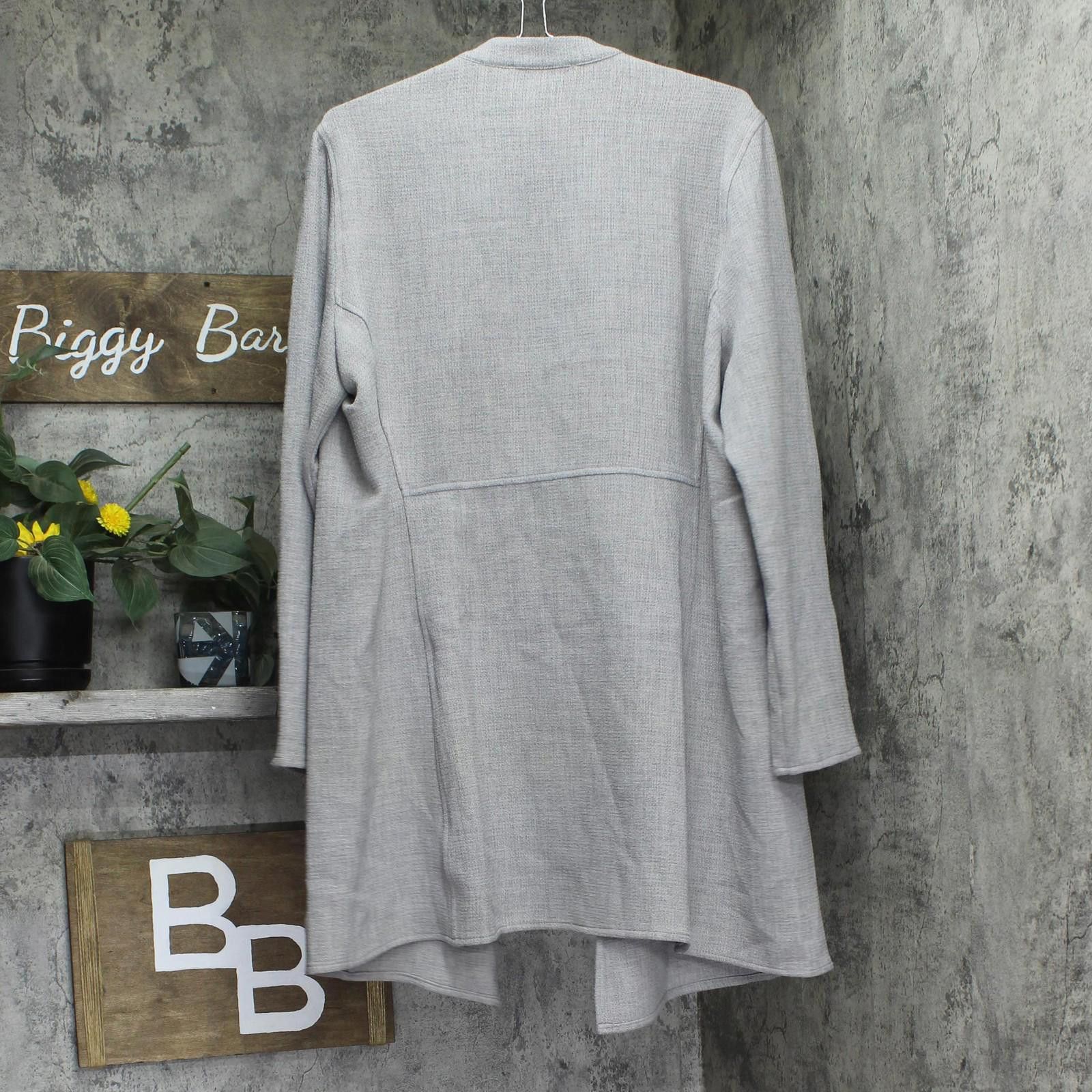 Other Kasper Draped Open Front Jacket 10909049 Pebble Gray Xl Size XL / US 12-14 / IT 48-50 - 2 Thumbnail