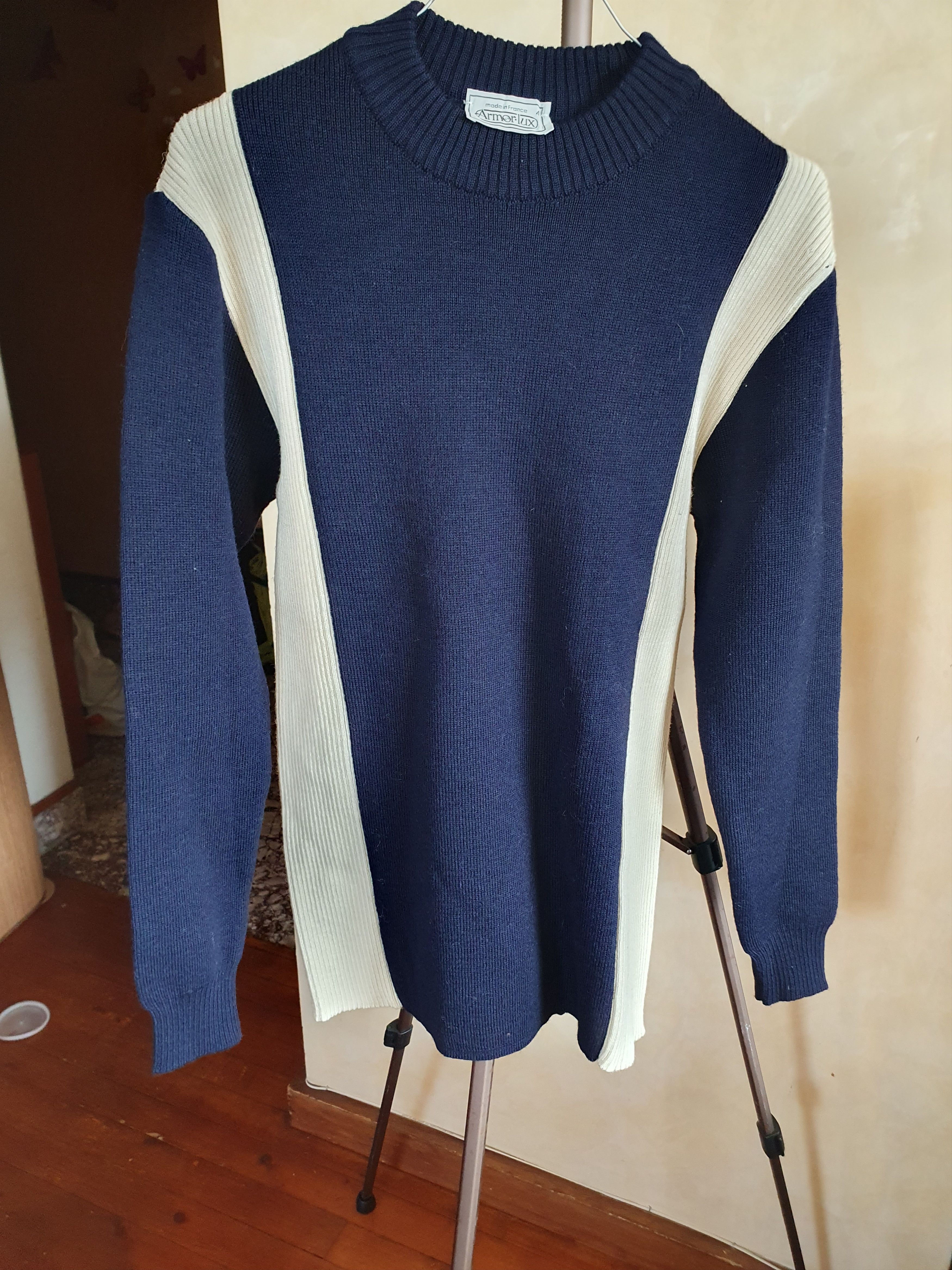 Armor-Lux Armor Lux Vertical Stripes Sweater Navy Rare sz M Size US M / EU 48-50 / 2 - 1 Thumbnail