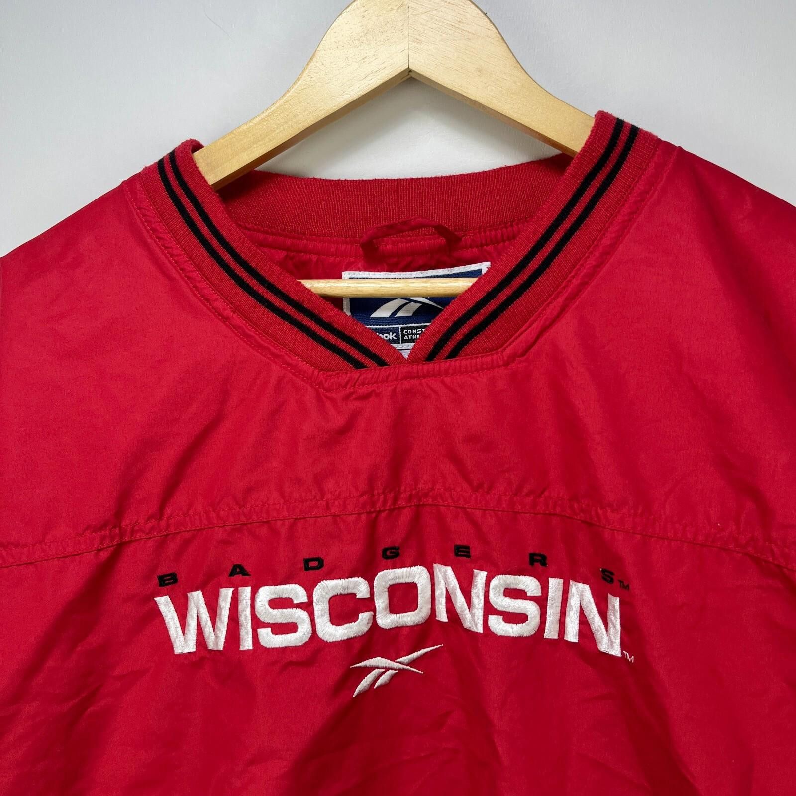 Reebok Vintage 90s Reebok Wisconsin Badgers Windbreaker Jacket XL Size ONE SIZE - 2 Thumbnail
