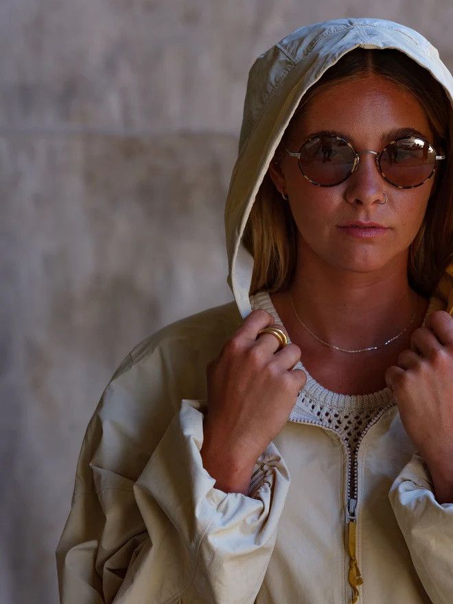 Garrett Leight Garrett Leight Fonda Sunglasses -- Tortoise & Brushed Silver Size ONE SIZE - 13 Thumbnail