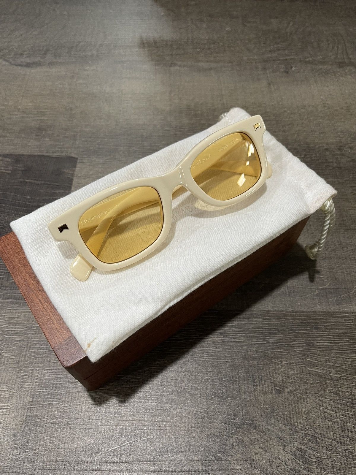 image of Rhude Sun-Rhay Sunglasses “(Rh)Eception” in White, Men's