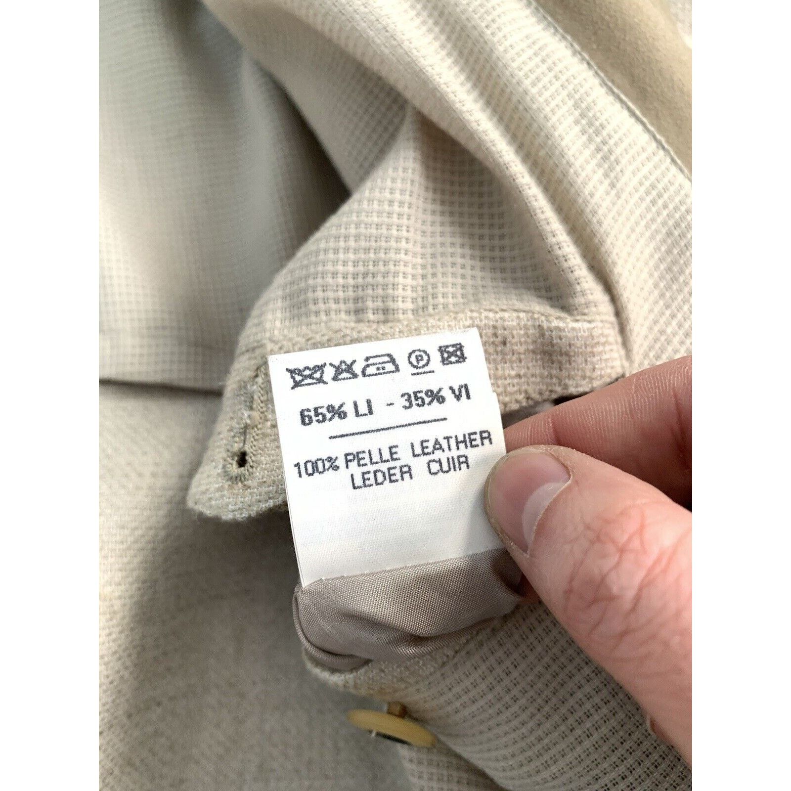 Gimo's × Vintage Men's GIMO'S SUEDE LINEN Bomber Jacket Coat EU 56 UK 46 XL Size US XXL / EU 58 / 5 - 22 Thumbnail