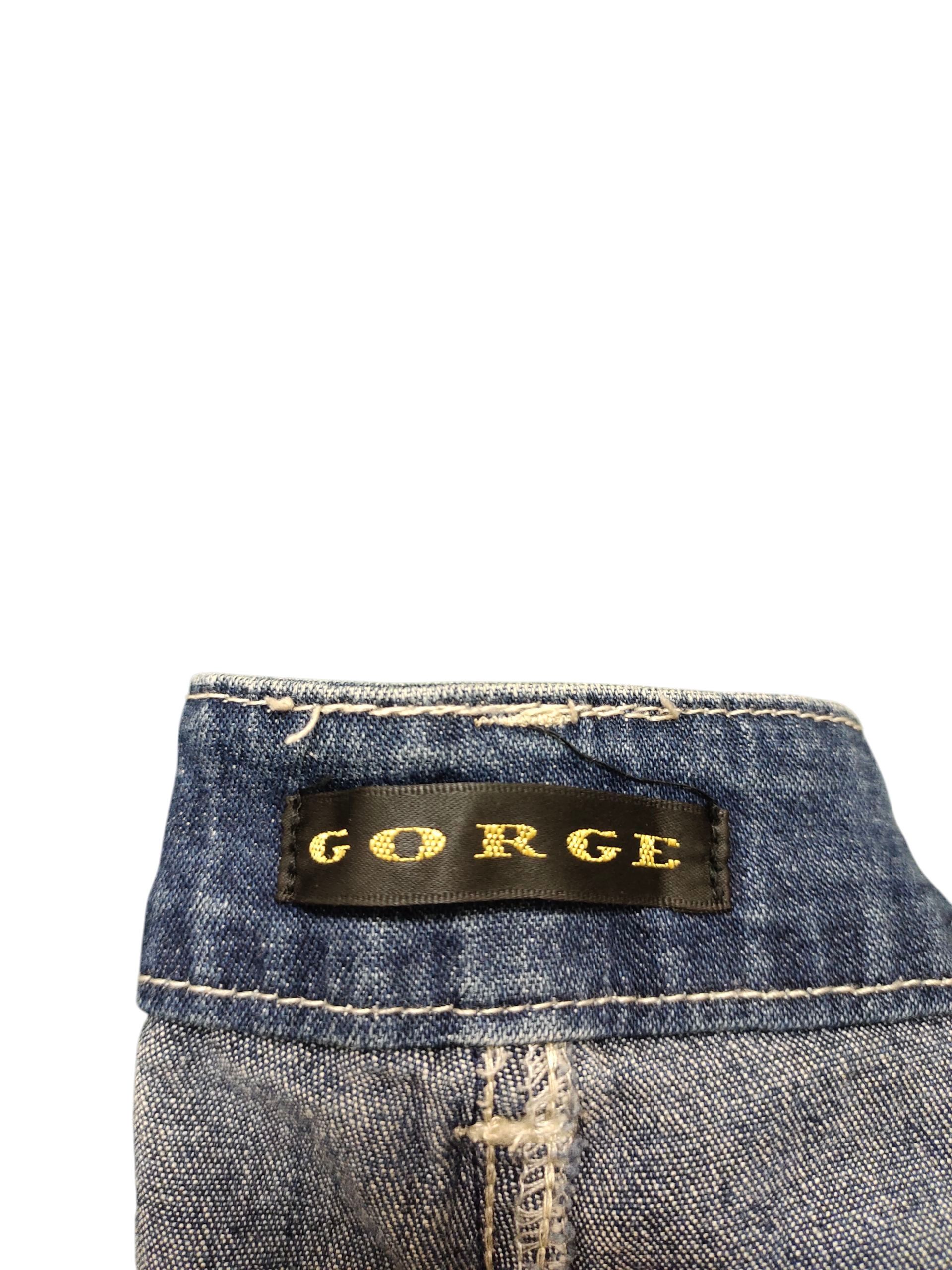 If Six Was Nine Flare Jeans Gorge Distress Denim Bootcut Low Rise Size US 26 / EU 42 - 9 Thumbnail
