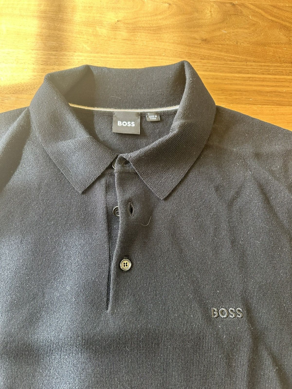 Hugo Boss Hugo Boss longsleeve knit polo in Black Size US L / EU 52-54 / 3 - 2 Thumbnail