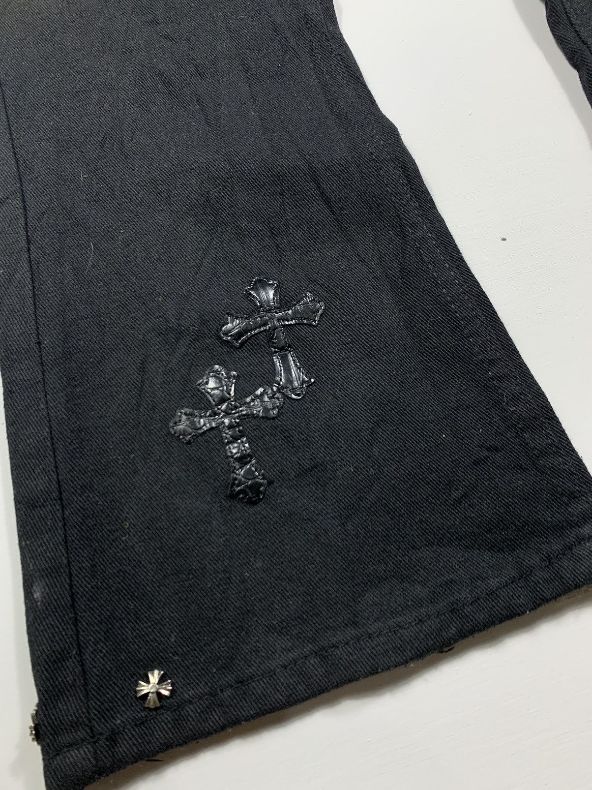 Isamu Katayama Backlash Crazy Sick Cross Gothic punk Unknown Flare Jeans Like CH Size US 28 / EU 44 - 6 Thumbnail