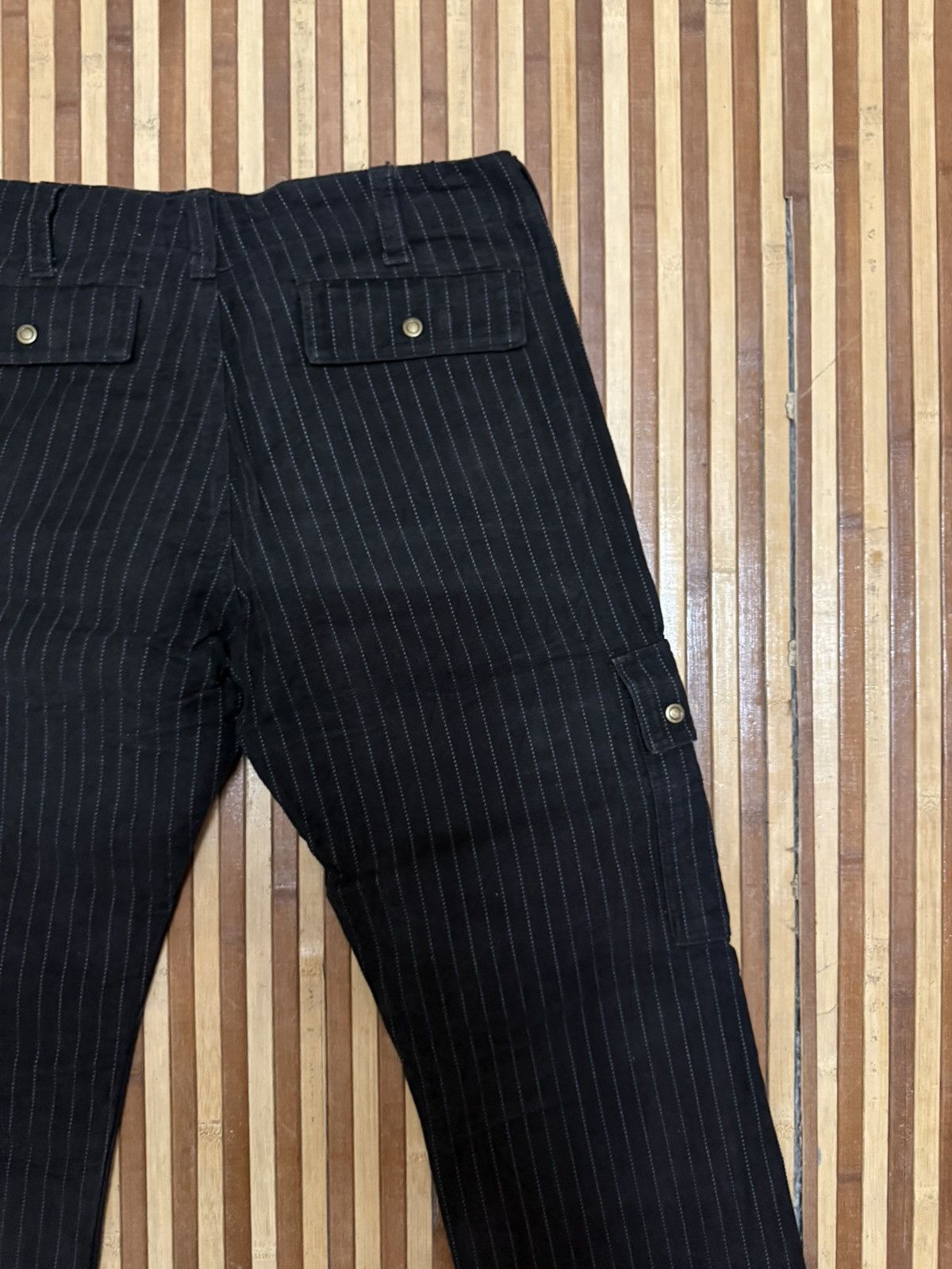 Japanese Brand Japanese Brand Striped Cargo Pants Trousers Multipocket Size US 28 / EU 44 - 9 Thumbnail