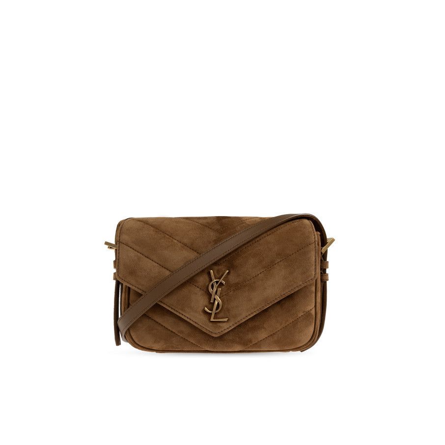 Saint Laurent $2500 Loulou Toy Caramel Cognac Suede Crossbod, Women's