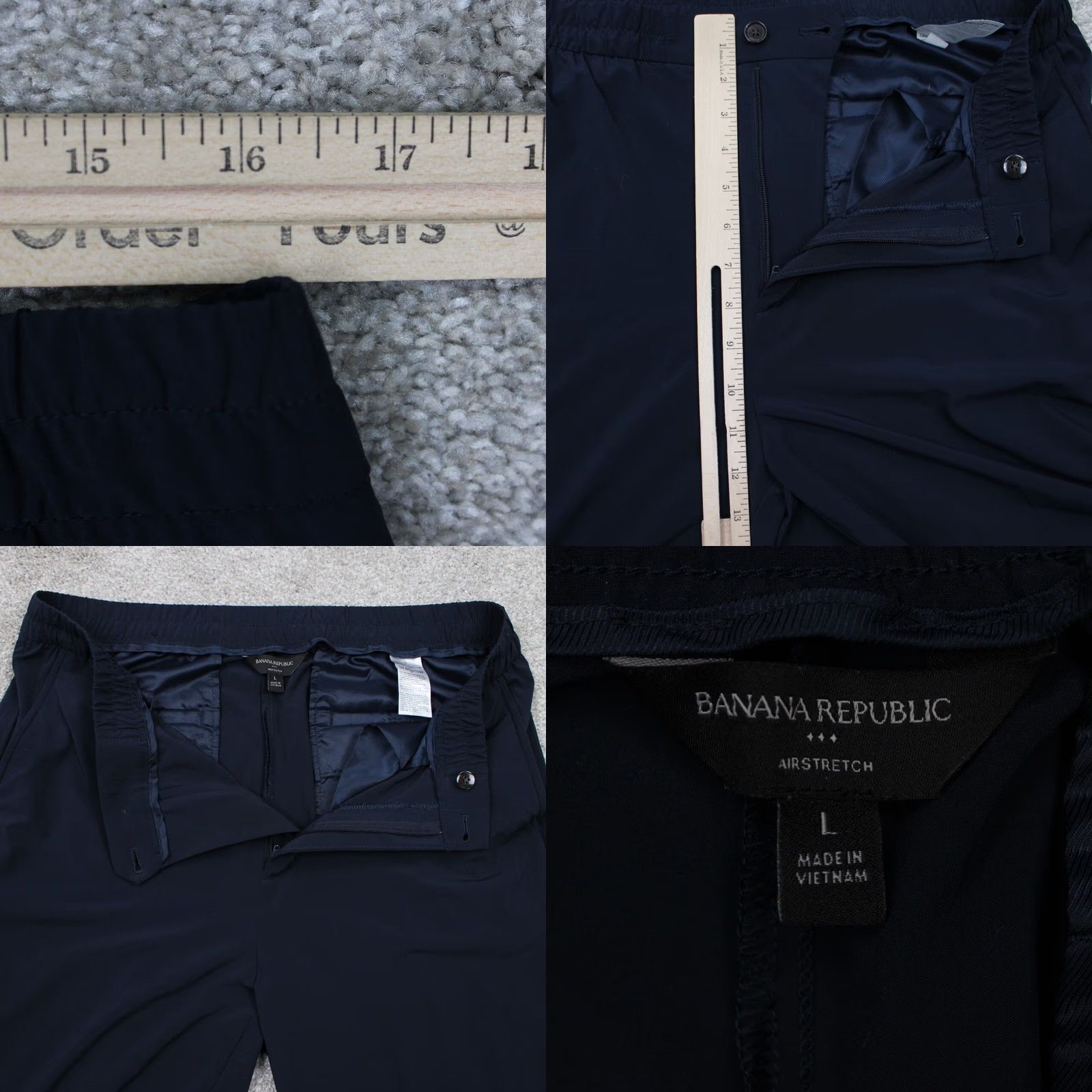 Banana Republic Banana Republic Pants Womens Large Blue Ankle Stretch Inseam 28 in Twill Stretch Elizabeth Style City Pant Size 36" / US 14 / IT 50 - 8 Thumbnail