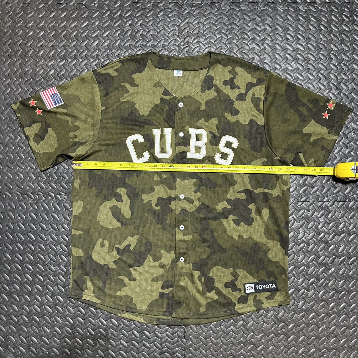 MLB Chicago Cubs Armed Forces Camo Jersey Size 2XL SGA 8/5/25 Size US XXL / EU 58 / 5 - 6 Thumbnail