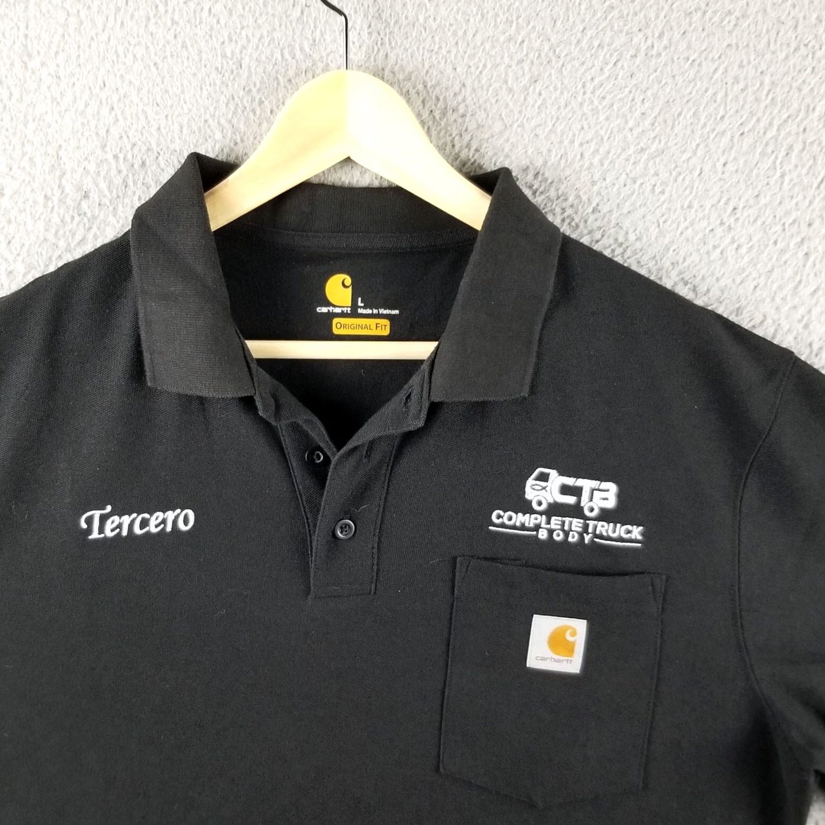 Carhartt Carhartt Polo Shirt Men Large Black Original Fit Pocket Logo K570 Workwear Jesus Truck Fish Size US L / EU 52-54 / 3 - 2 Thumbnail